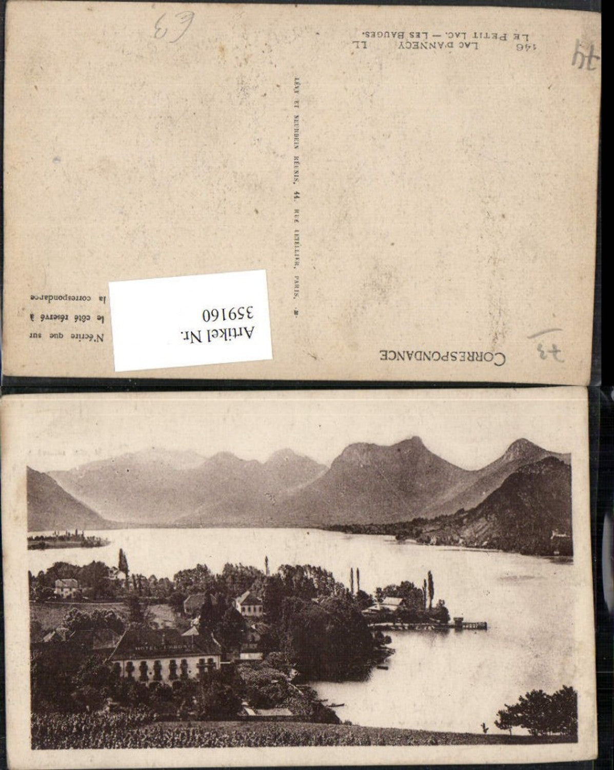 359160,Rhone-Alpes Haute-Savoie Lac d'Annecy Le Petit Lac Les Bauges See Bergkulisse