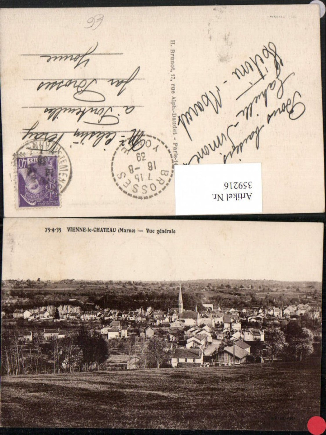 359216,Champagne-Ardenne Marne Vienne-le-Chateau Vue generale Totale