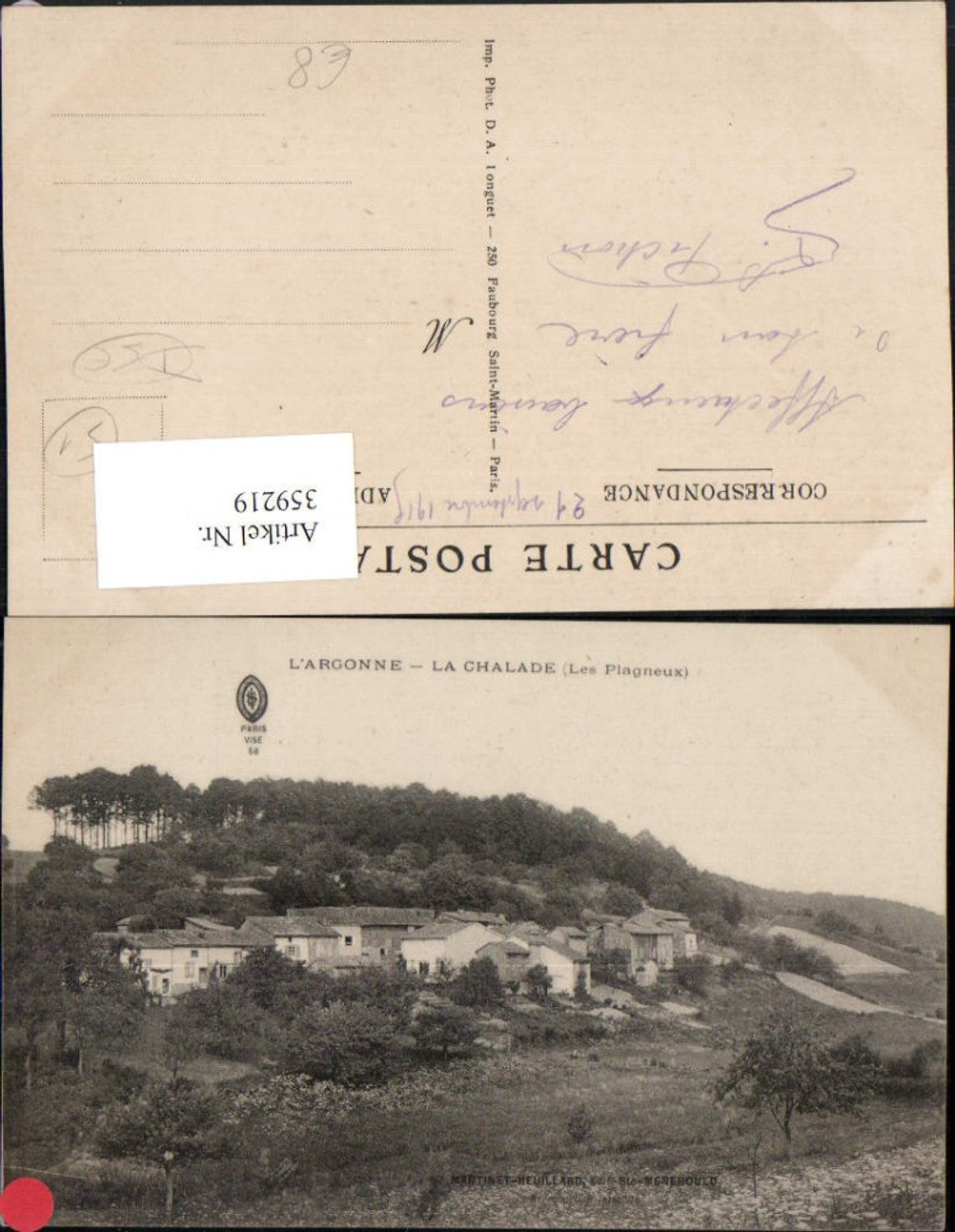 359219,Champagne-Ardenne Marne La Chalade Les Plagneux Häuser