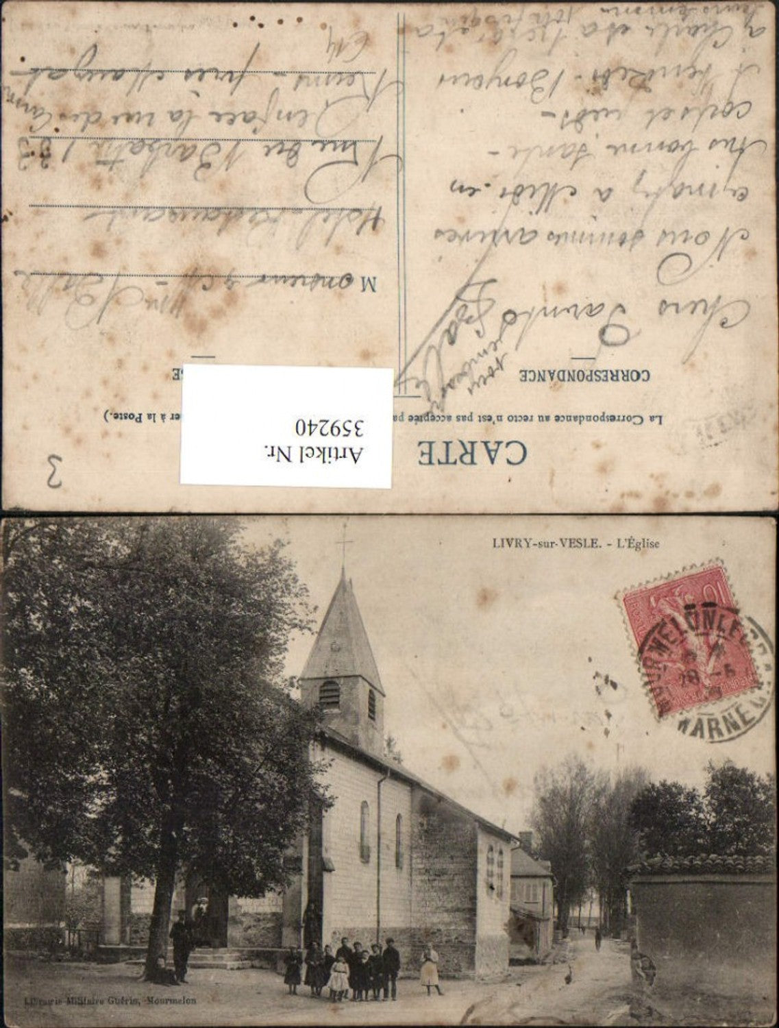 359240,Champagne-Ardenne Marne Livry-sur-Vesle L'Eglise Kirche