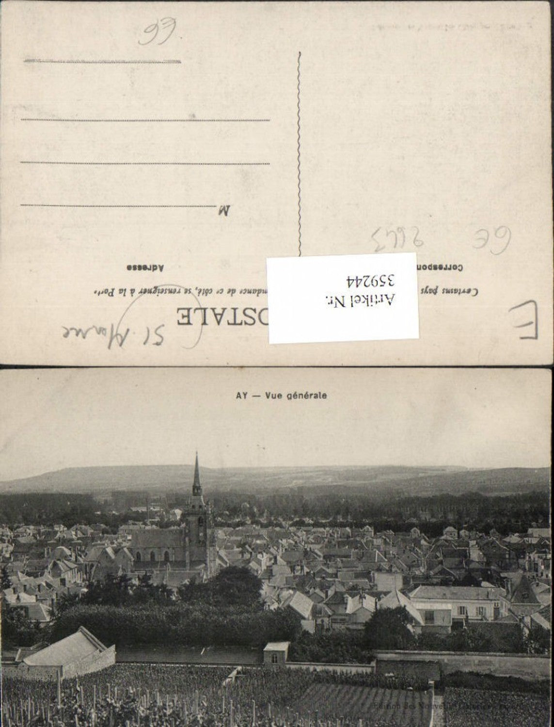 359244,Champagne-Ardenne Marne Ay Vue generale Totale