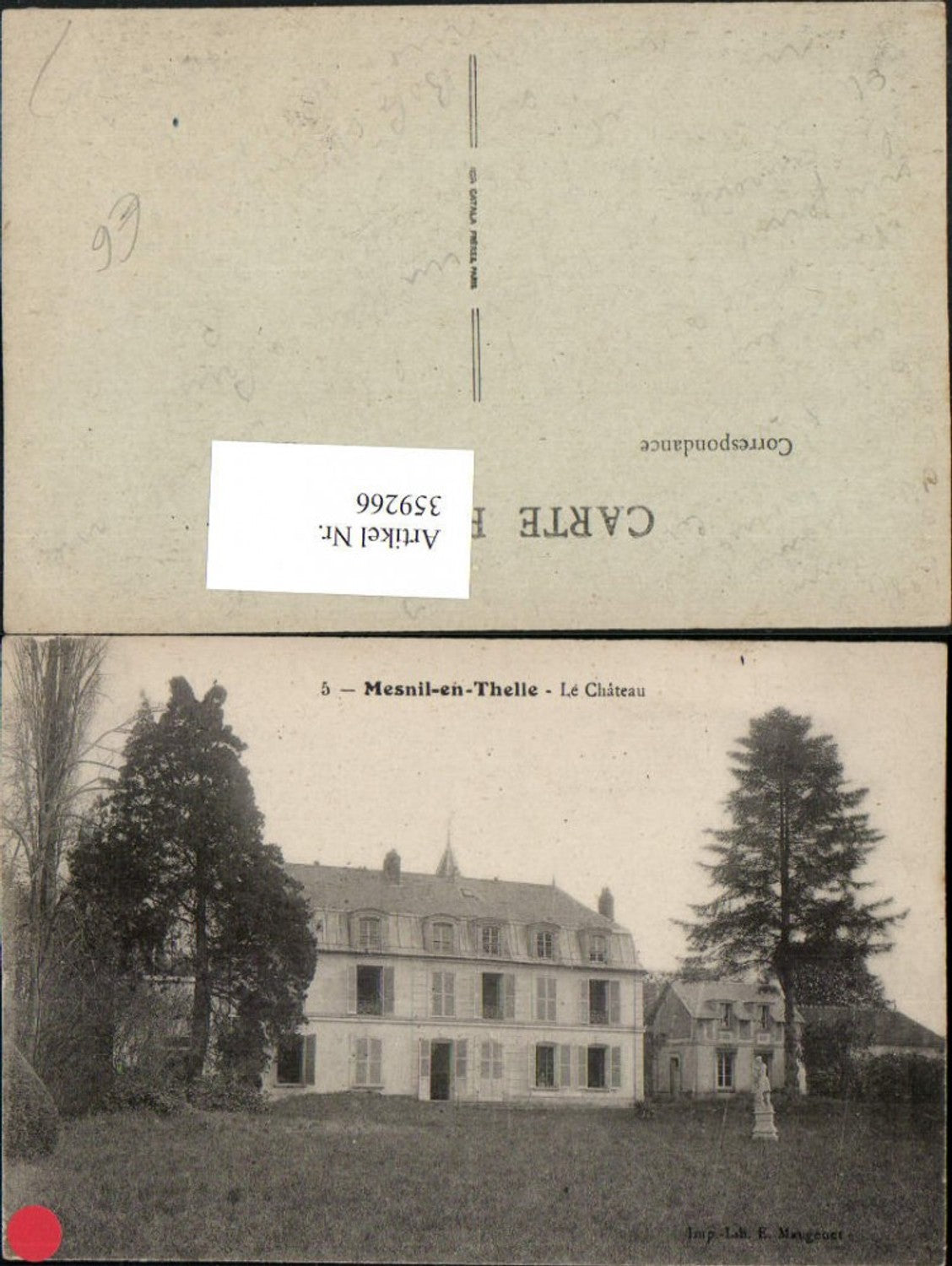 359266,Champagne-Ardenne Marne Mesnil-en-Thelle Le Chateau Schloss