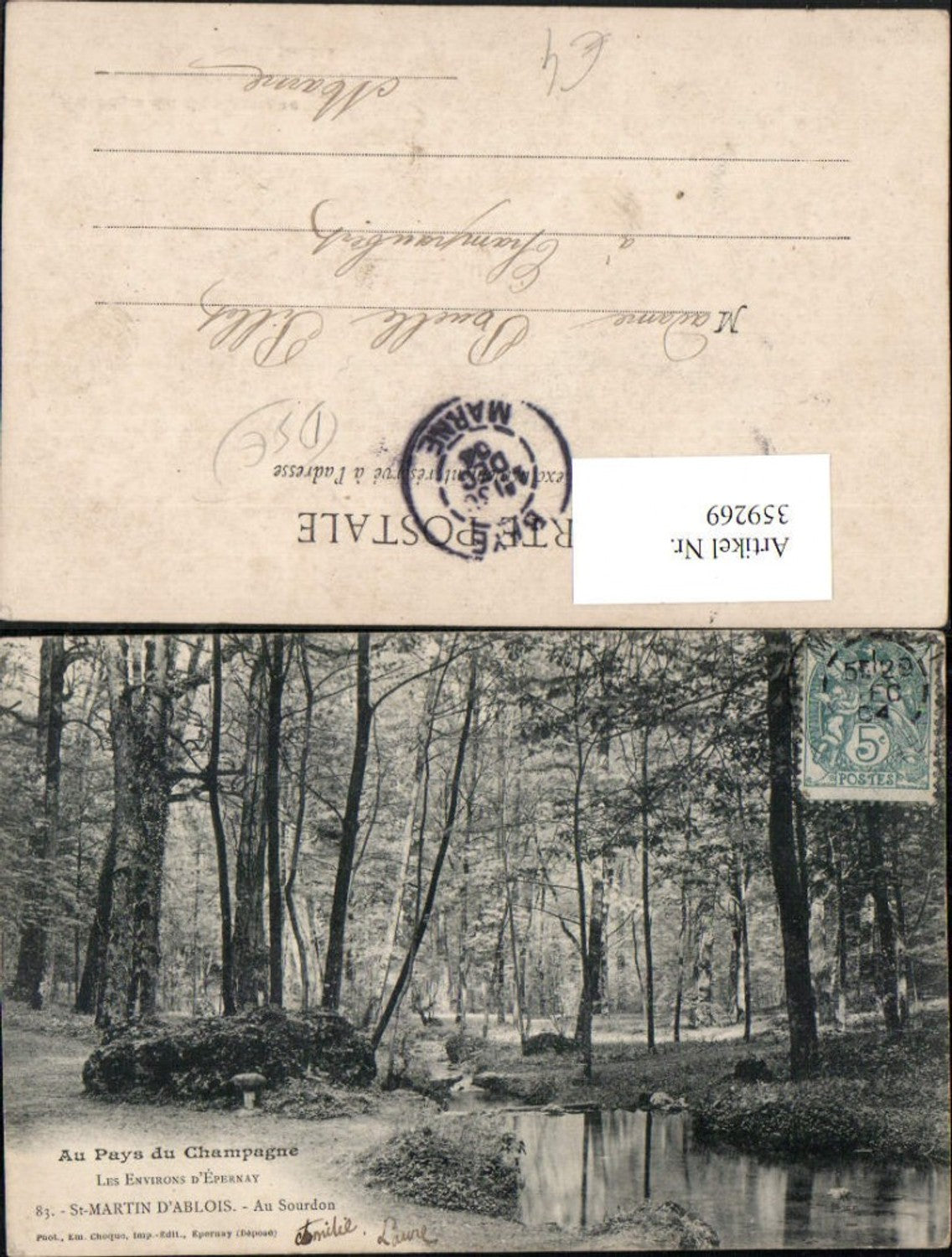 359269,Champagne-Ardenne Marne Epernay St-Martin d'Ablois Au Sourdon Wald