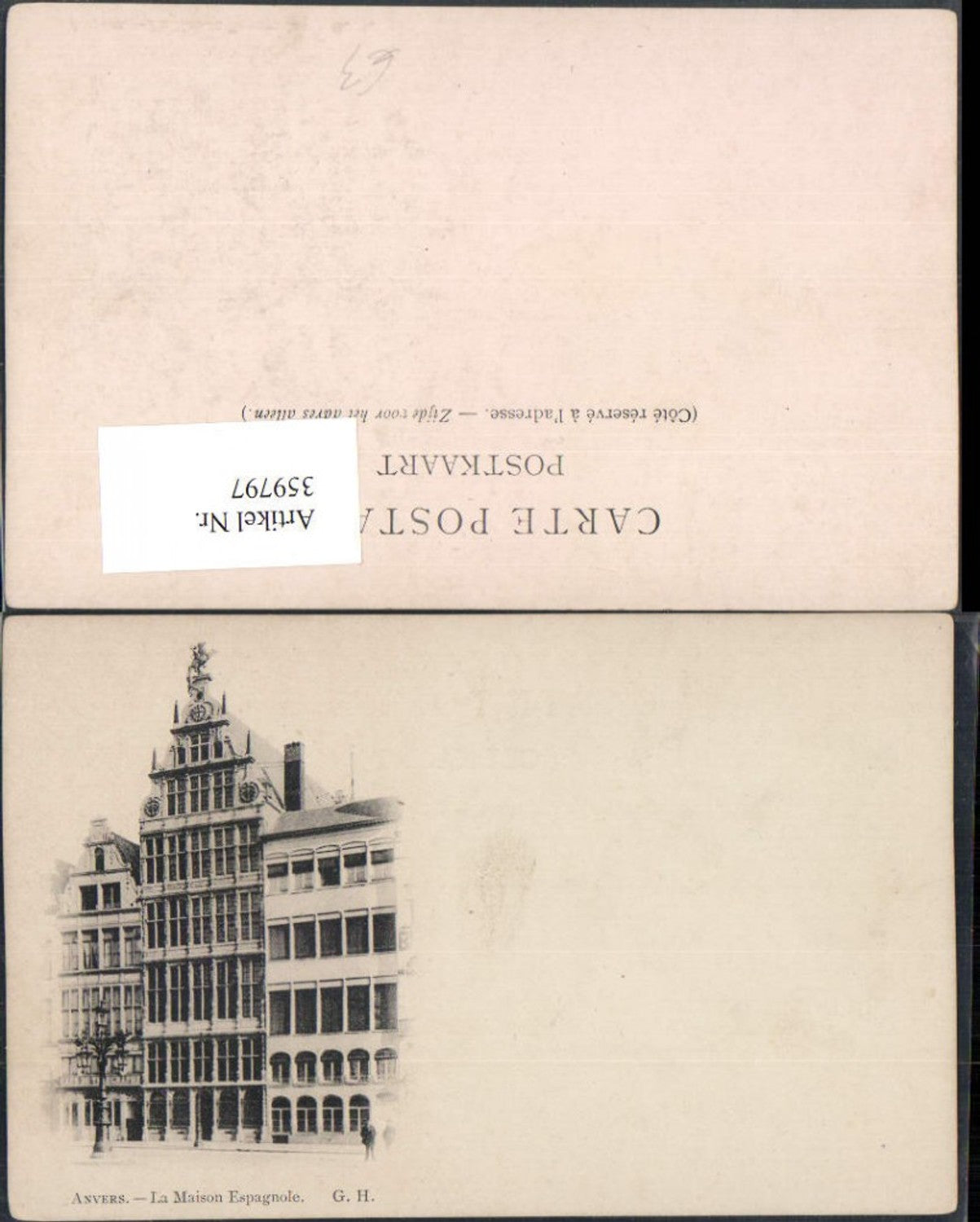 359797,Belgium Anvers Antwerpen La Maison Espagnole Haus Gebäude