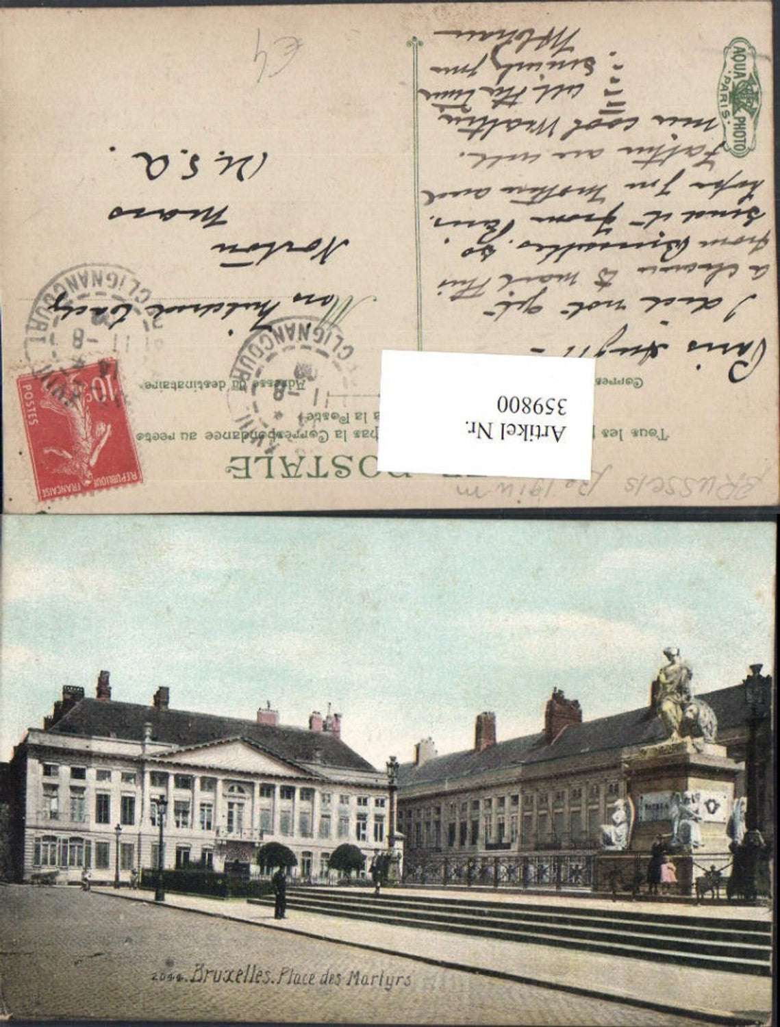 359800,Belgium Bruxelles Brüssel Place des Martyrs Platz Denkmal