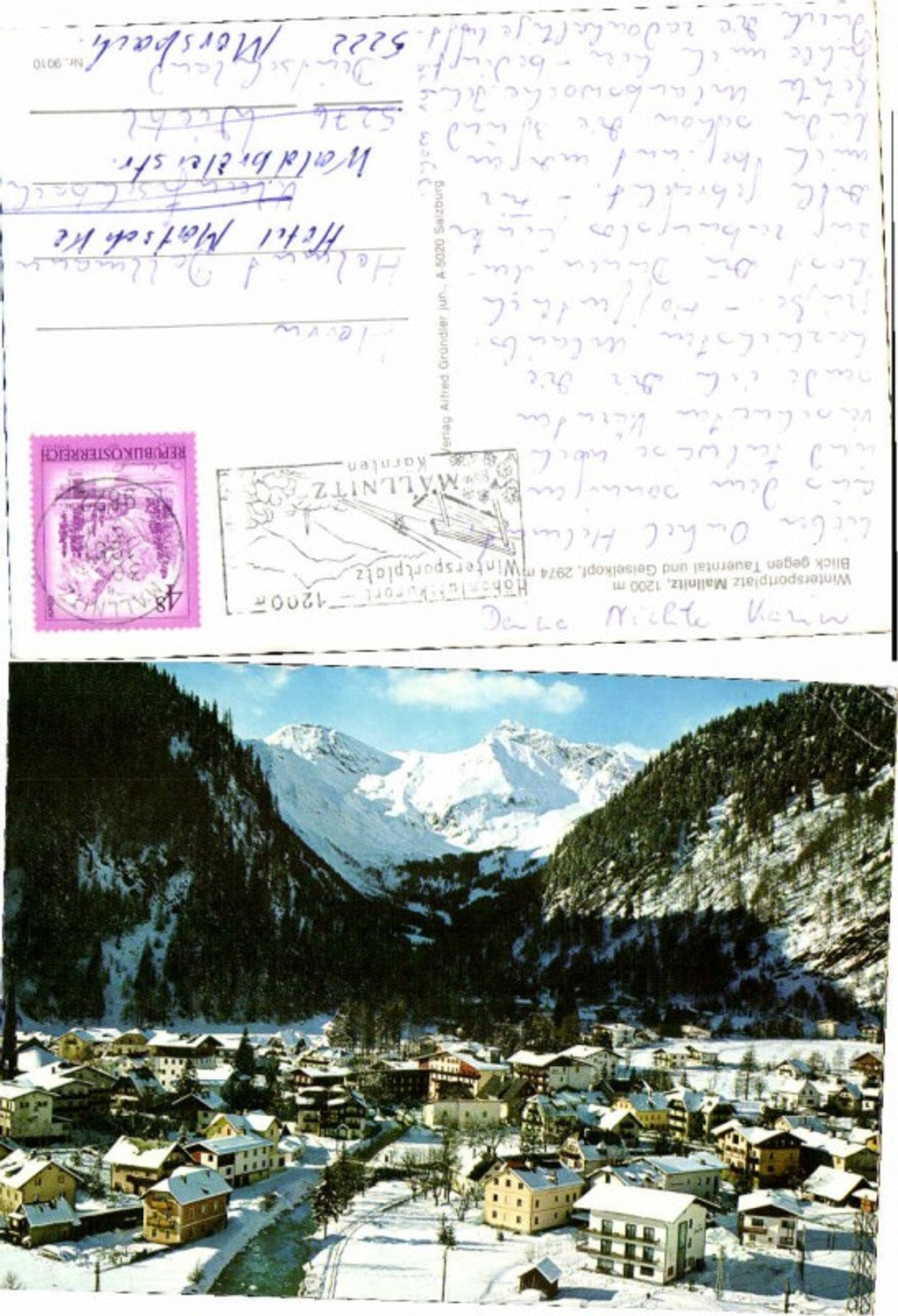 59249,Mallnitz Partie zum Ort 1970