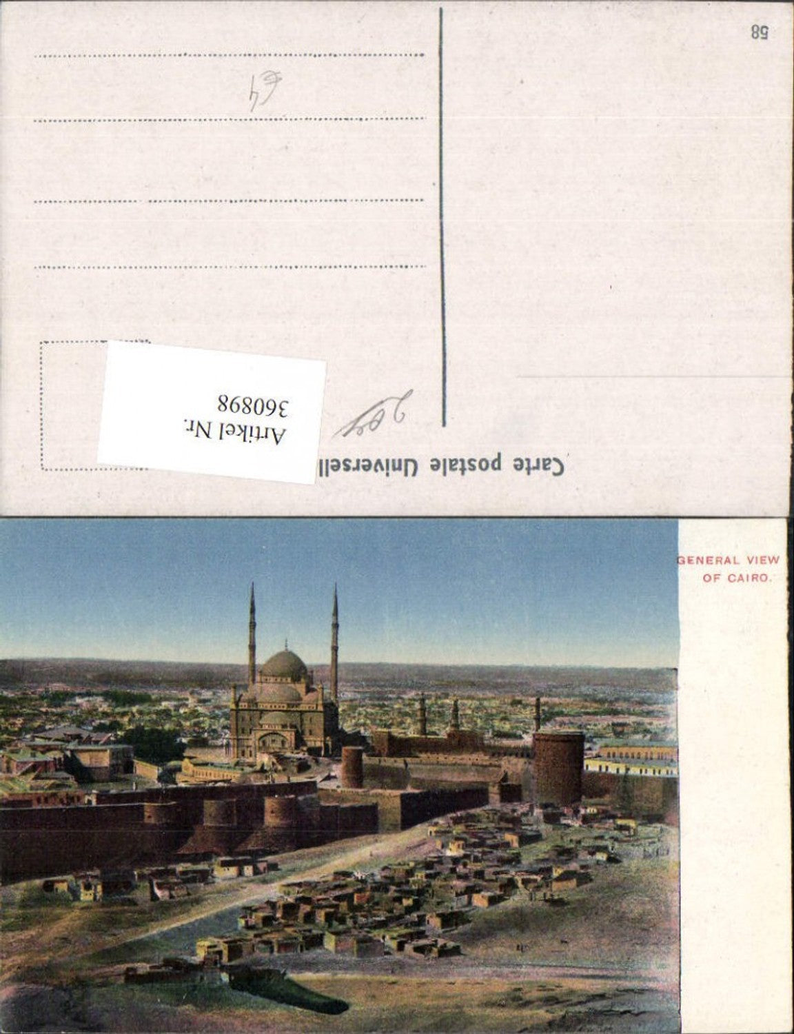 360898,Africa Egypt Cairo Kairo General View Totale Moschee