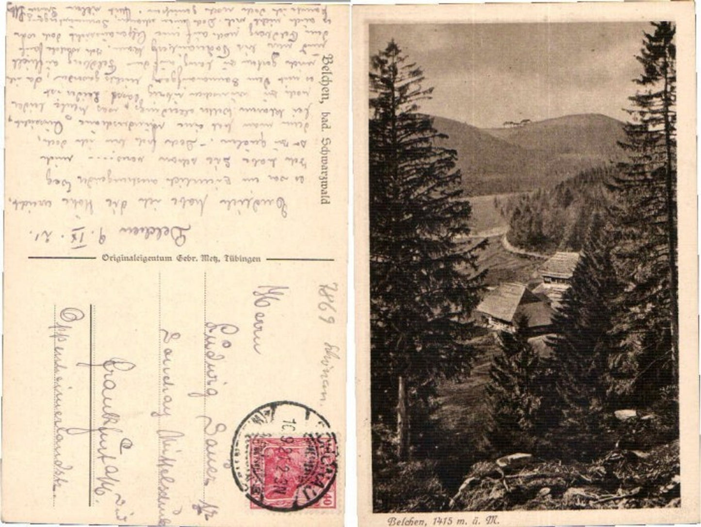 59830, Belchen in the Black Forest 1920