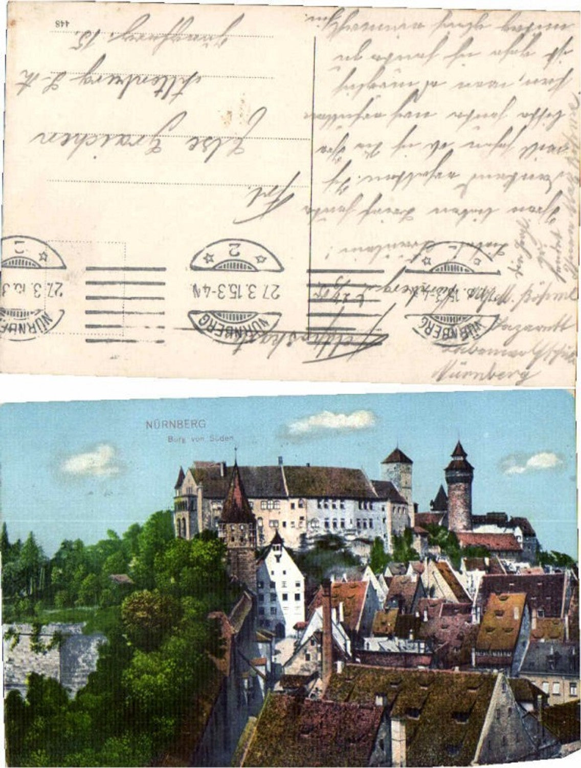 59867, Nuremberg Castle from the south 1915
