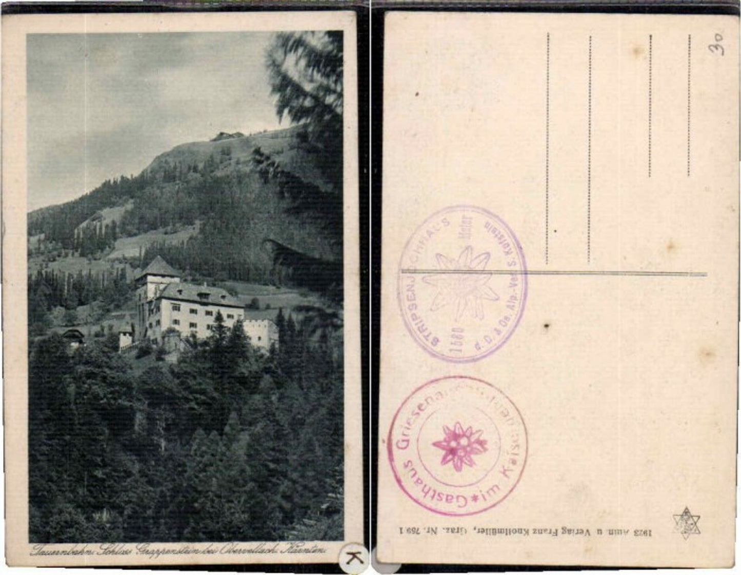 60087,Tauernbahn Schloss Groppenstein Obervellach pub Knollmüller 759-1