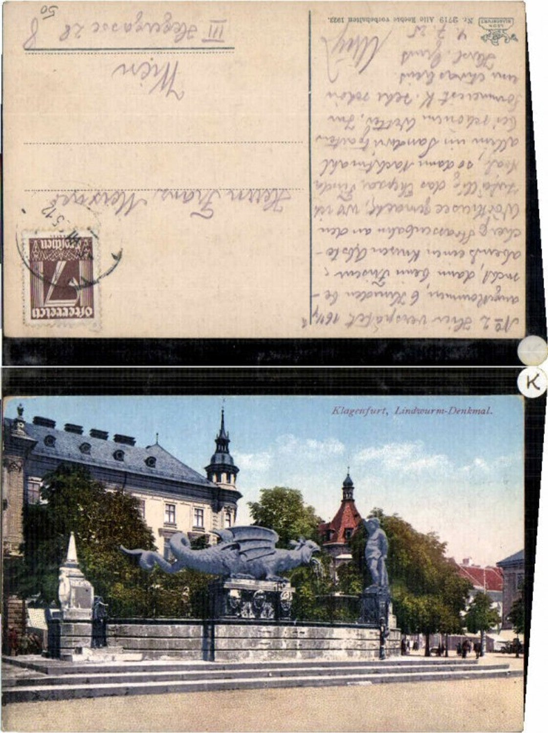 60090,Klagenfurt Lindwurm Denkmal pub Leon 2719