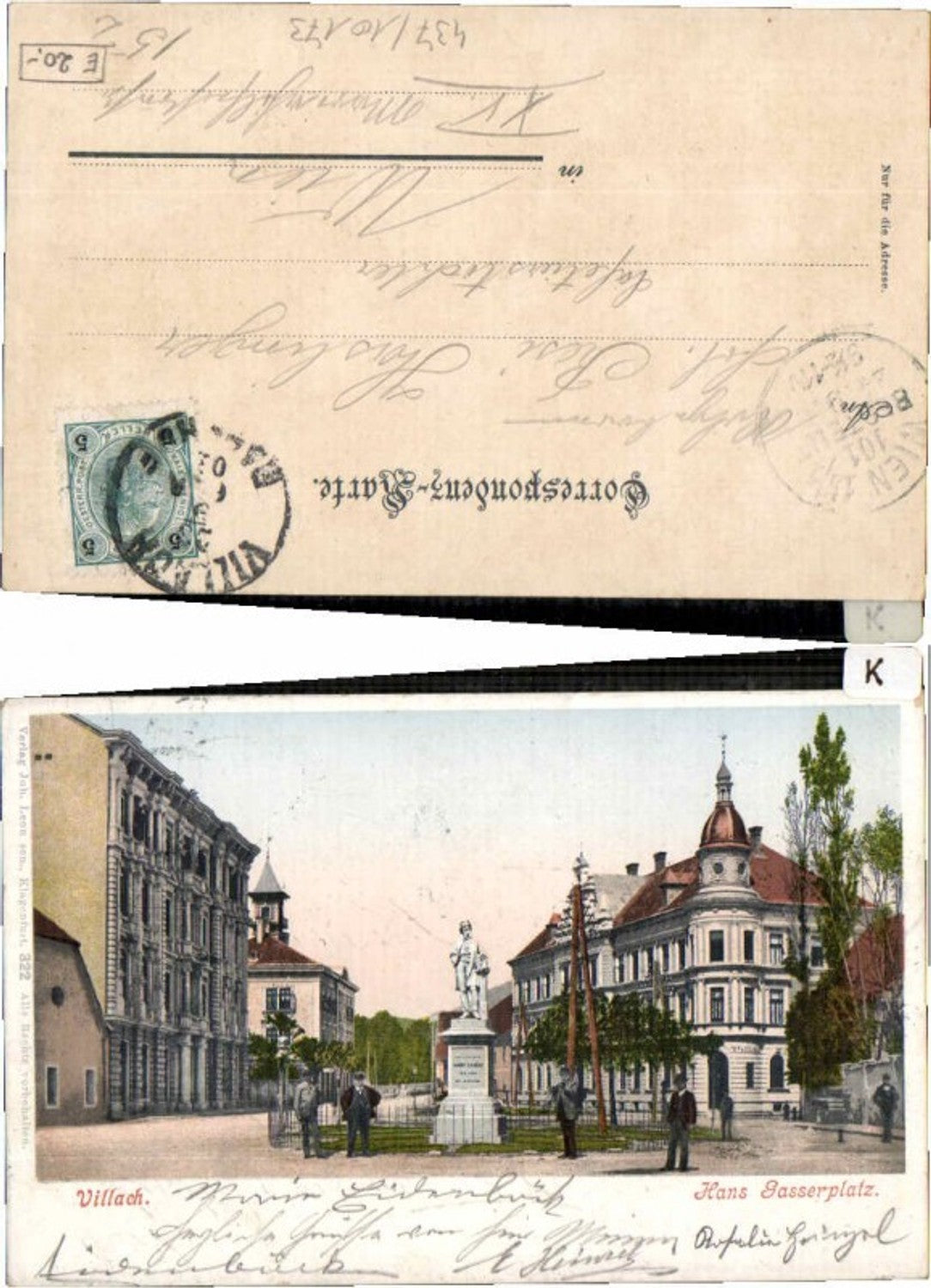 60116,Villach Hans Gasserplatz m. Leute pub Leon 322