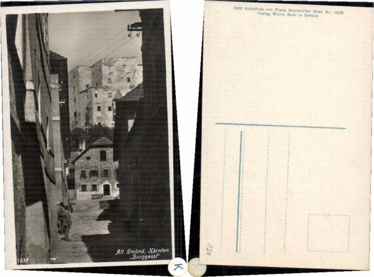60130,Alt Gmünd Burggassl Strassenpartie 1926