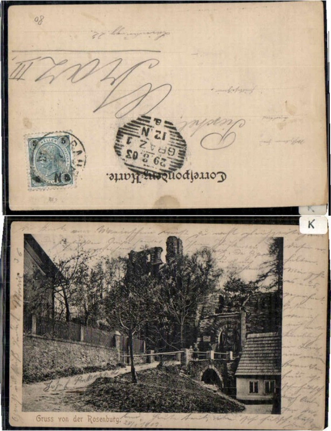60147,Gruss v.d. Rosenburg 1900