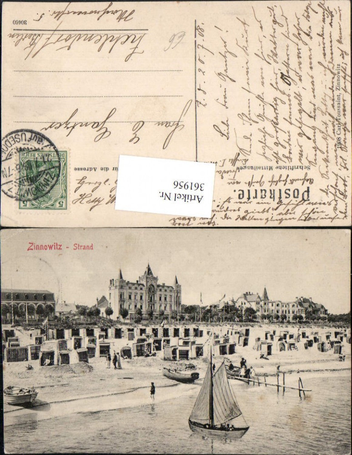 361956,Zinnowitz Strand Strandleben Segelboot