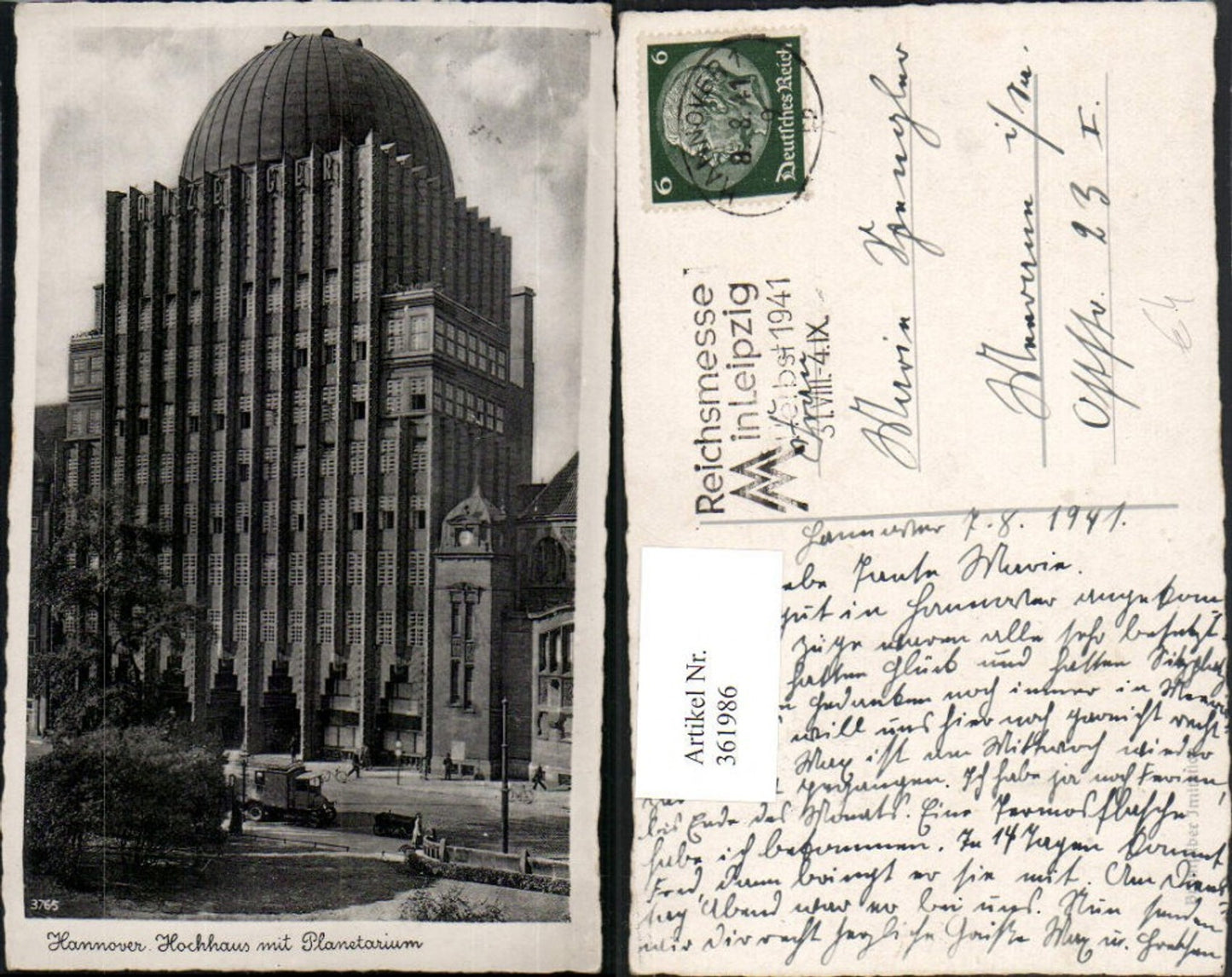 361986,Hannover Hochhaus m. Planetarium Gebäude