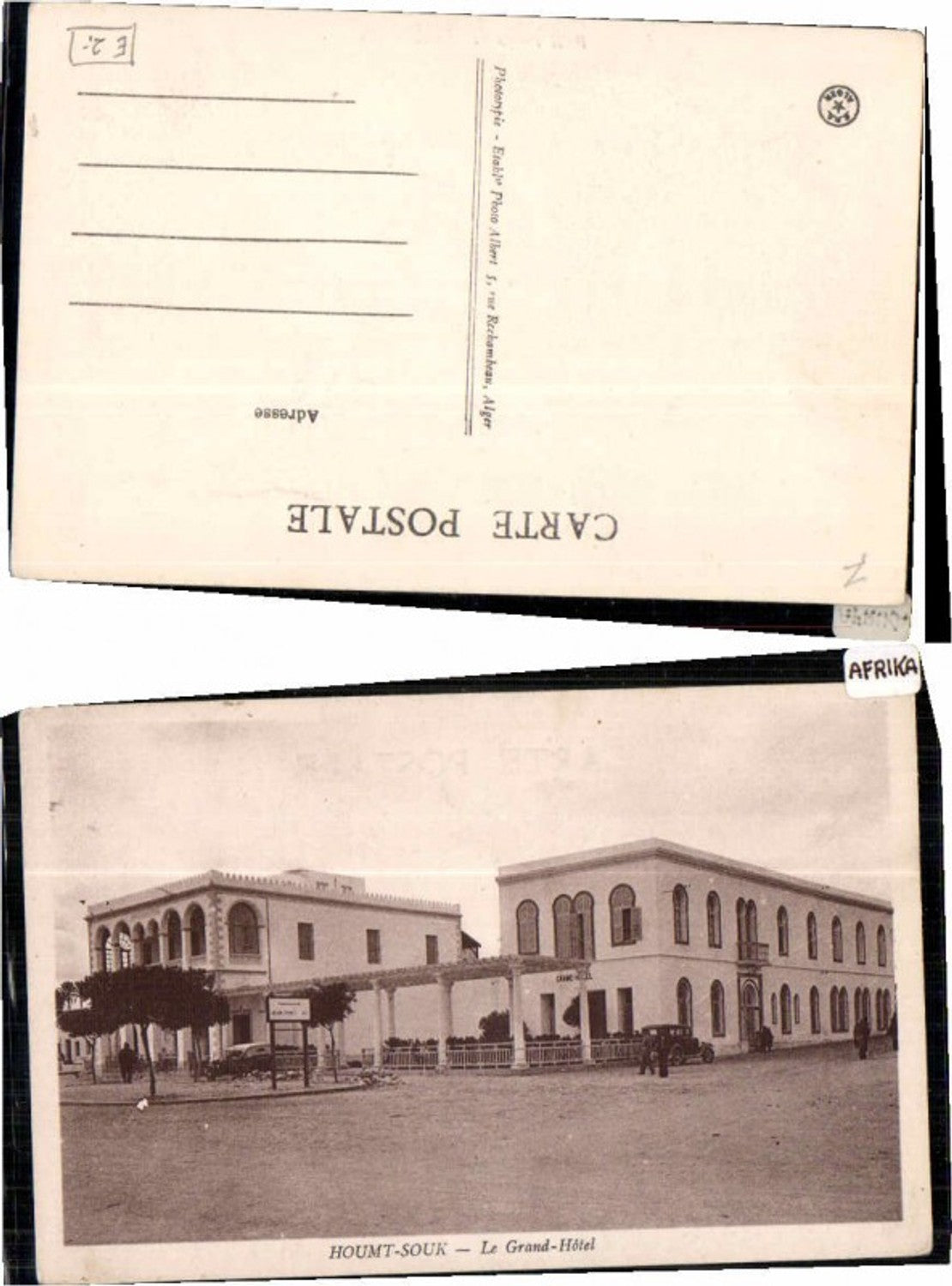 61032,Houmt Souk Le Grand Hotel Strassenansicht 1910