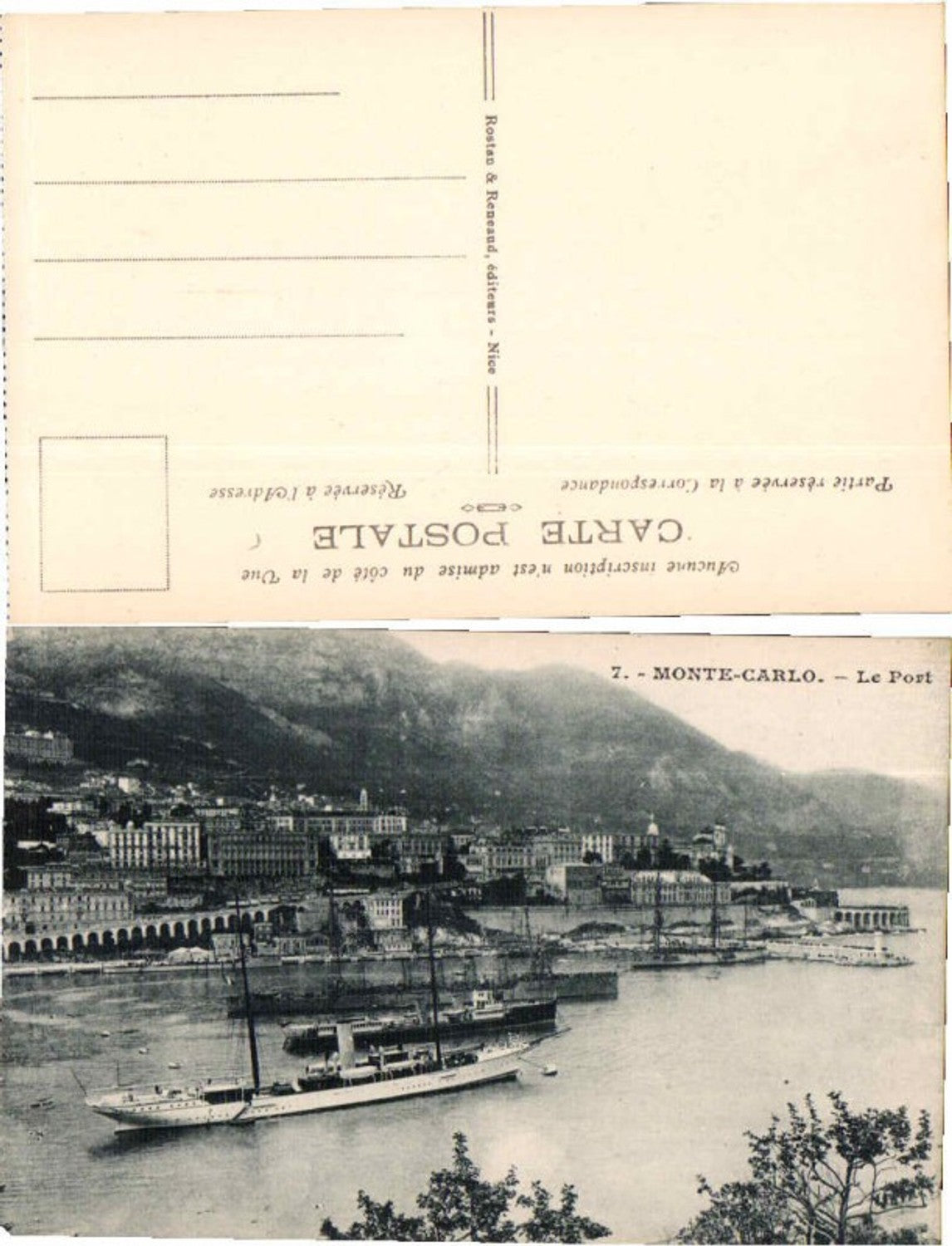 61034,Monte Carlo le Port mit Schiff im Hafen