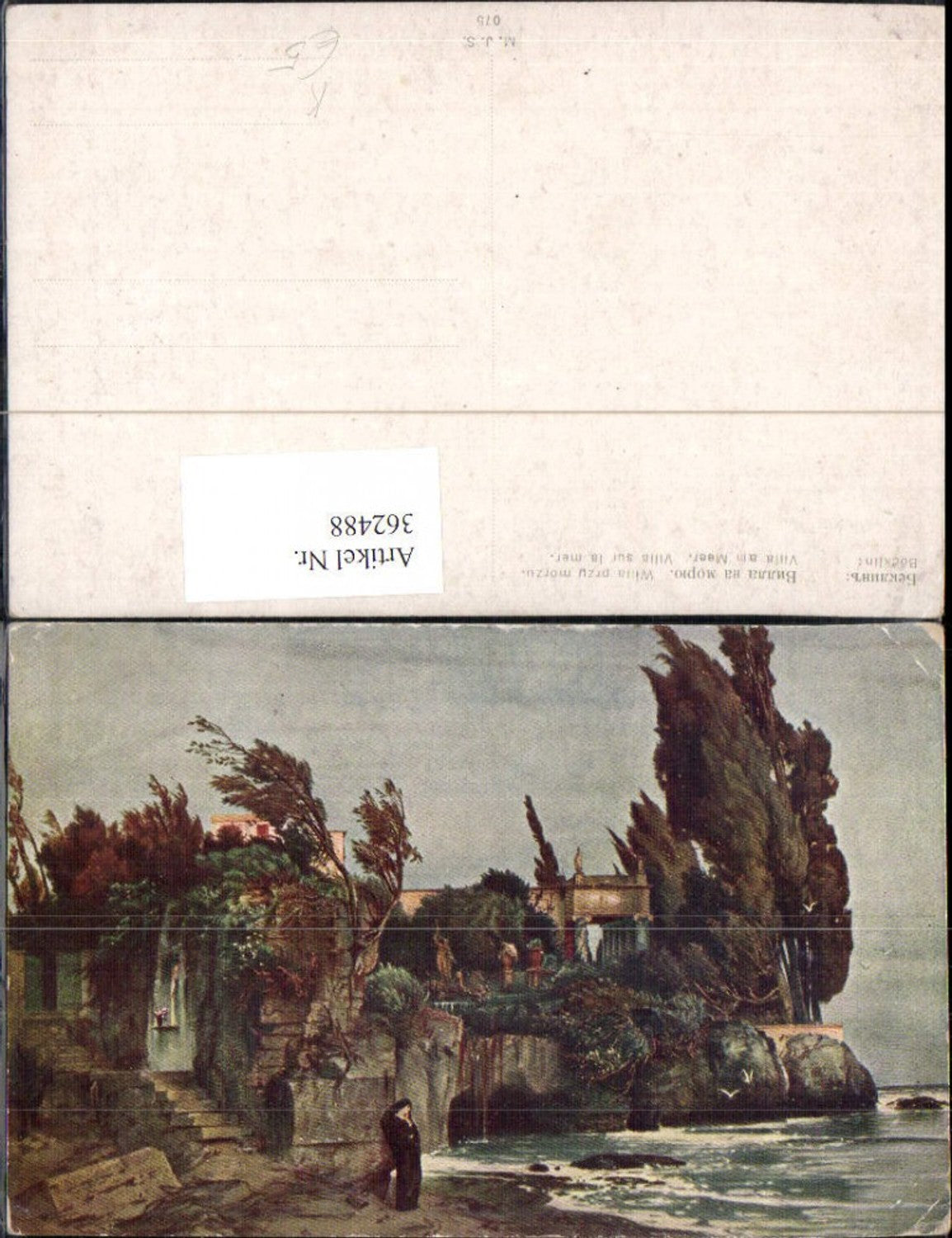 362488,Künstler Ak Böcklin Villa a. Meer