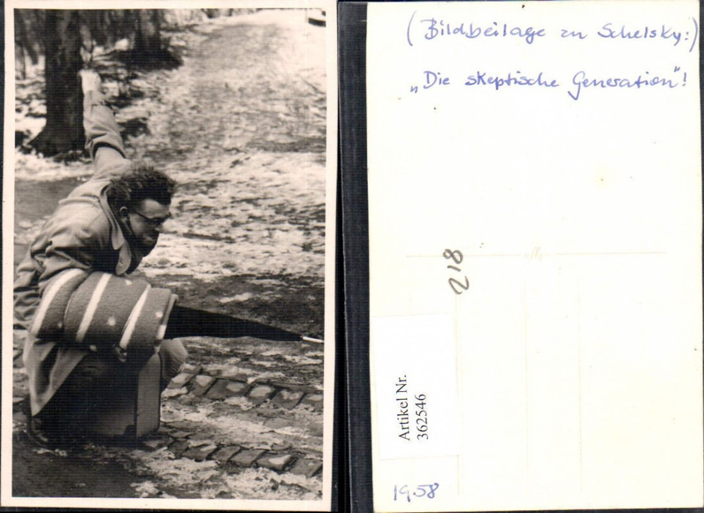 362546,Helmut Schelsky Soziologe Leipzig Die skeptische Generation Arnold Gehlen 1958