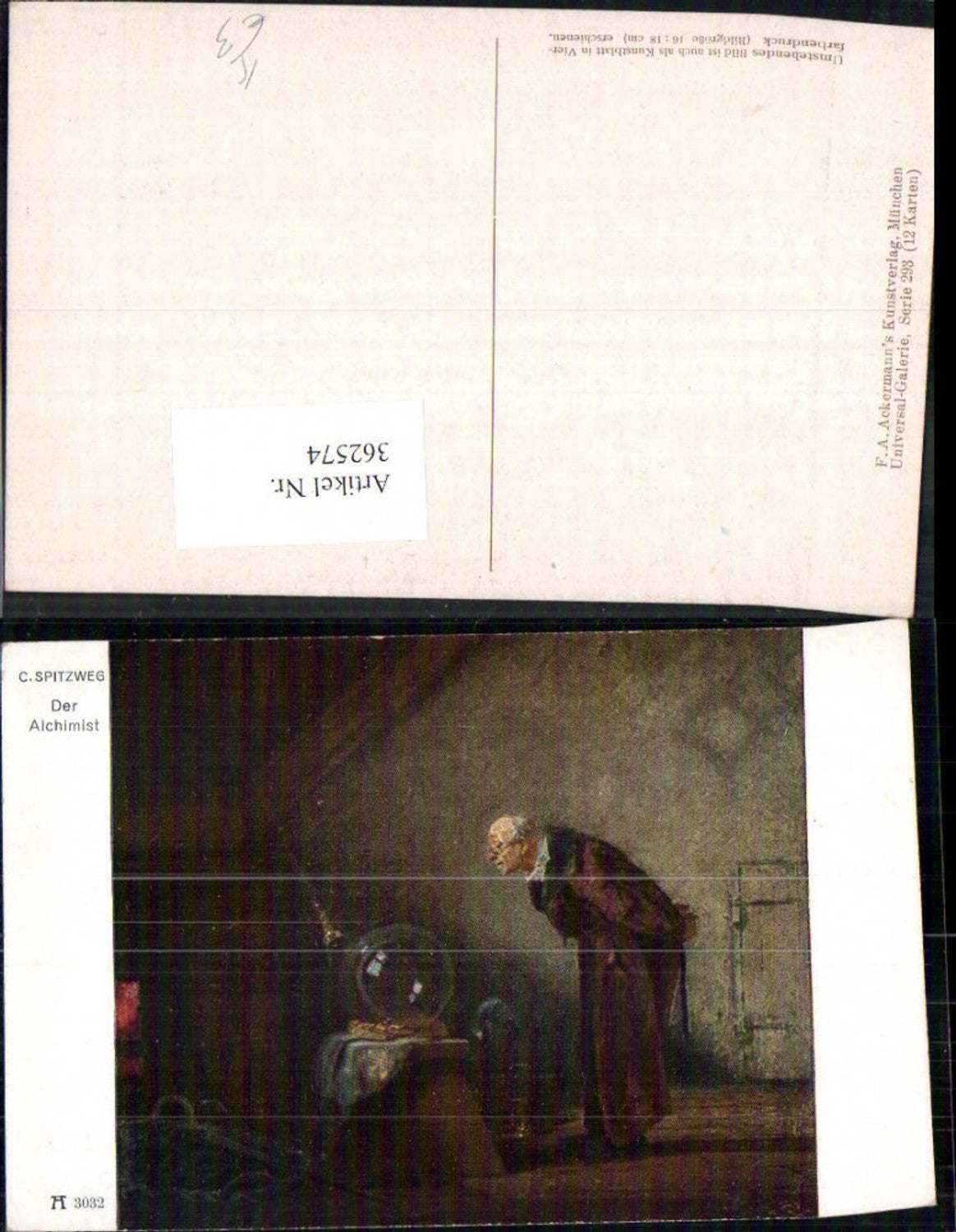 362574,Künstler Ak C. Spitzweg Der Alchimist Medizin