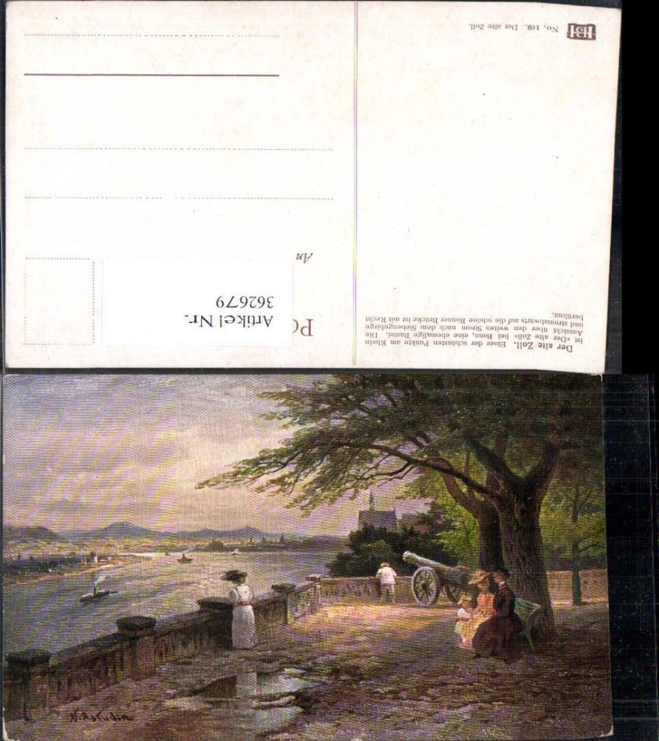 362679,Künstler Ak N. Astudin Der alte Zoll Kanone Geschütz