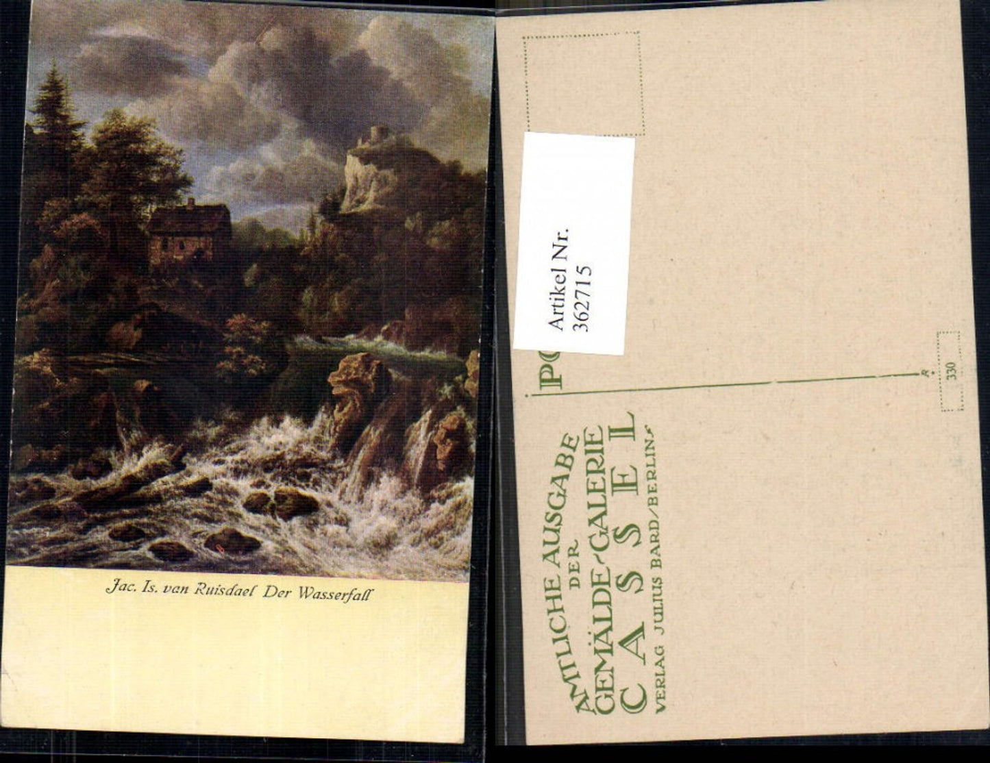 362715,Künstler Ak Jac. Is. van Ruisdael Der Wasserfall Haus Landschaft