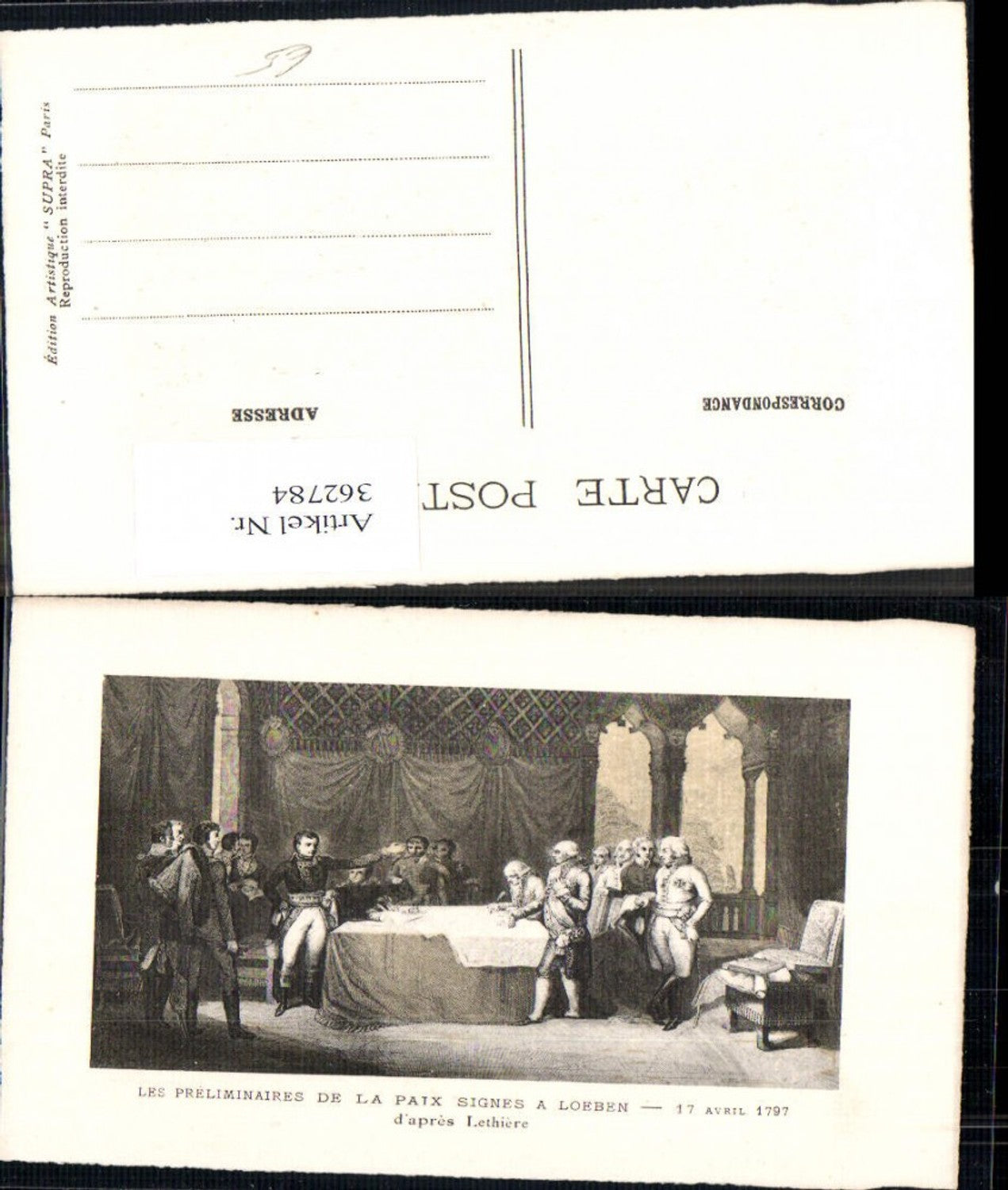 362784,Künstler Ak Lethiere Les Preliminaires de al Paix signes a Loeben 1797