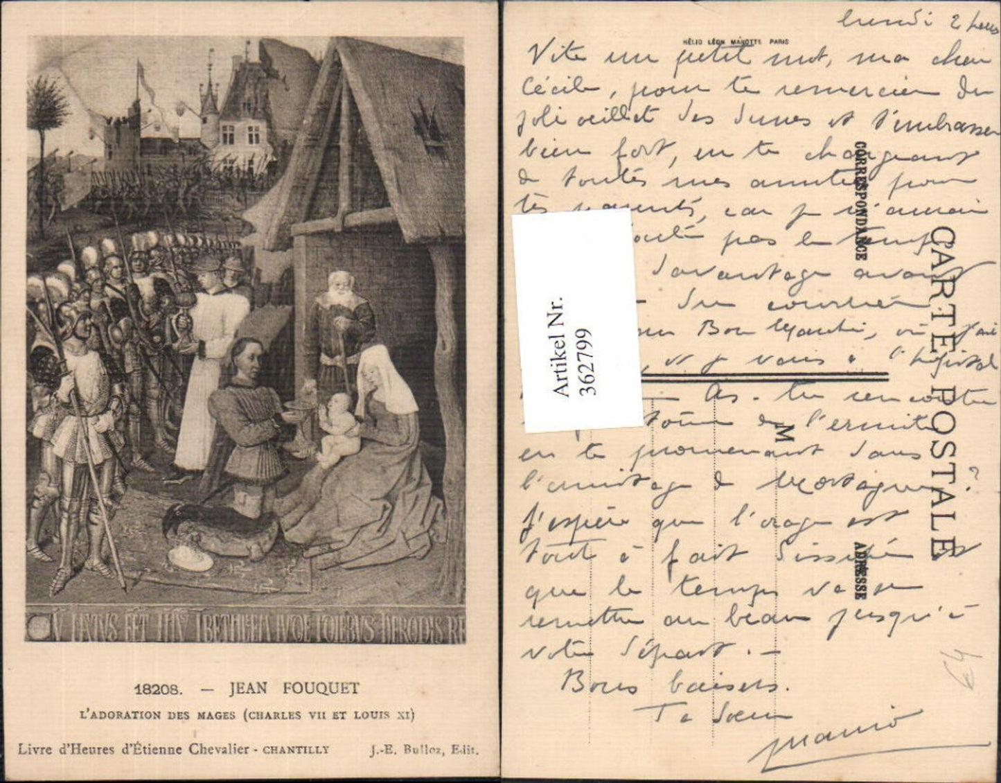 362799,Künstler Ak Jean Fouquet L Adoration des Mages Charles VII et Louis XI