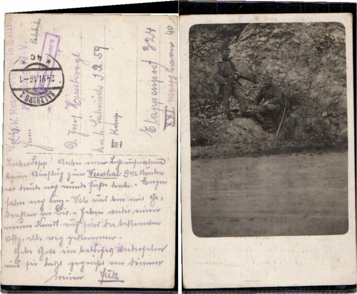 62345,Soldiers near Wiesthal Partenkirchen 1916