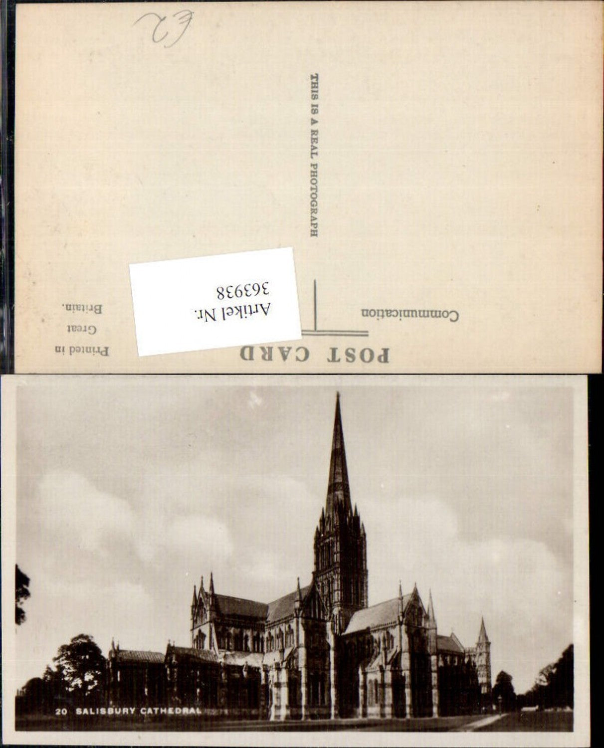 363938,Foto Ak Kirche Salisbury Cathedral