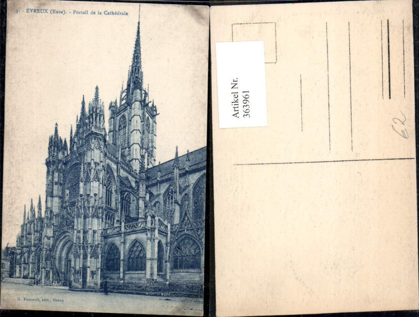 363961,Kirche Evreux Eure Portail de la Cathedrale