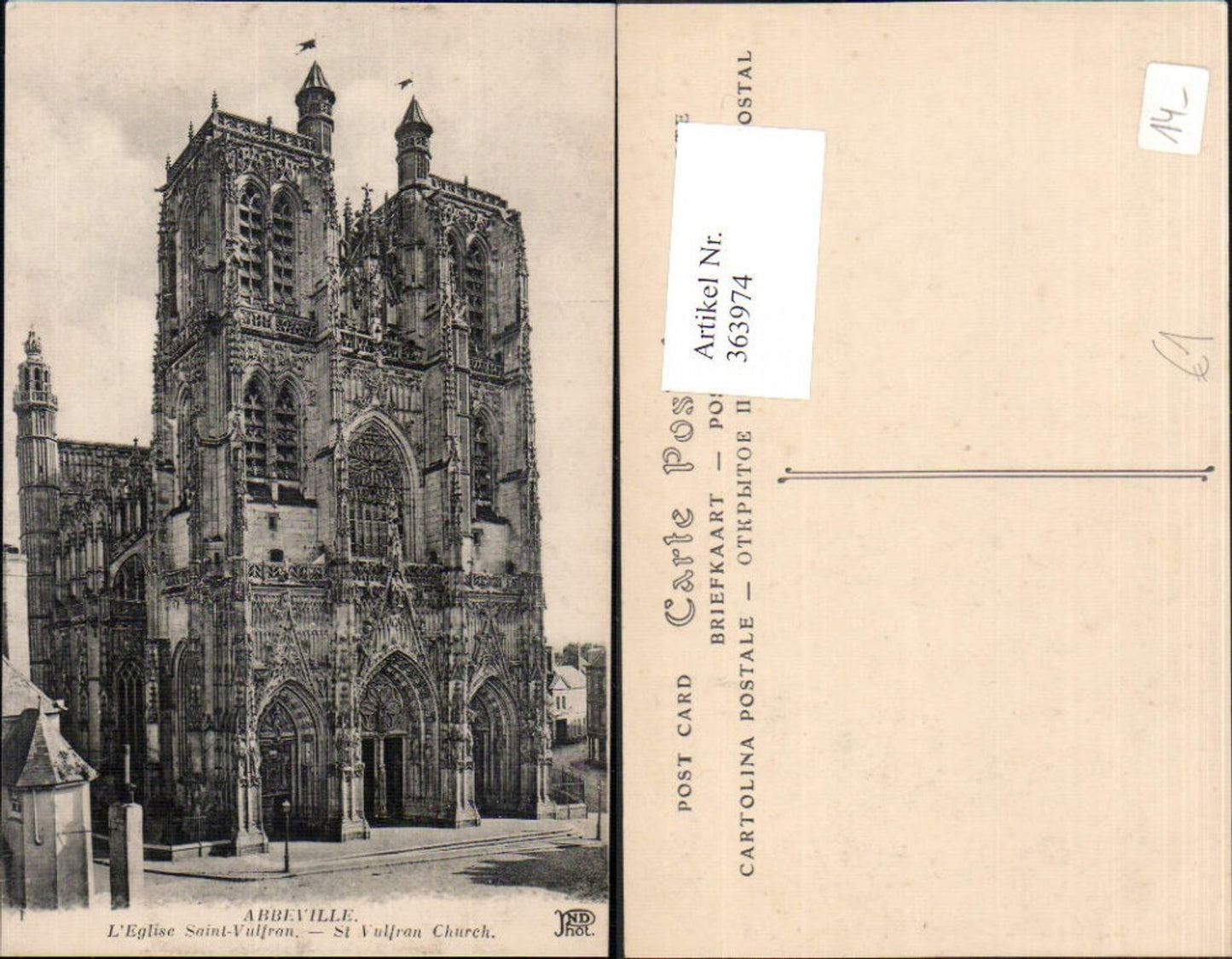 363974,Kirche Abbeville L Eglise Saint-Vulfran Church