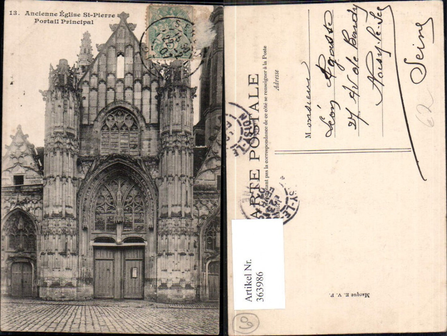 363986,Kirche Ancienne Eglise St Pierre Portail Principal