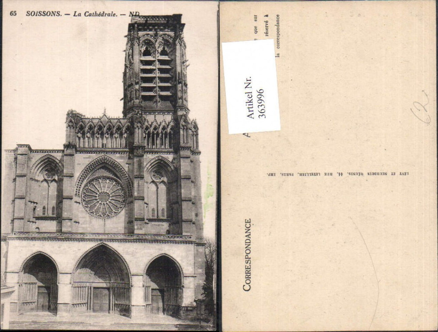 363996,Kirche Soissons La Cathedrale