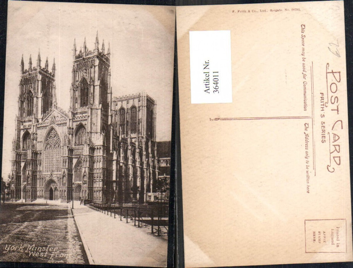 364011,Kirche York Minster West Front