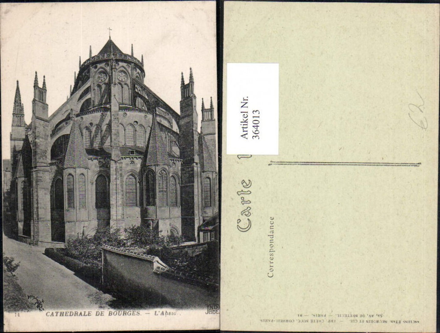 364013,Kirche Cathedrale de Bourges L Abside
