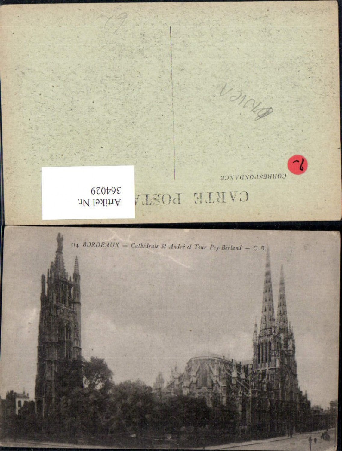 364029,Kirche Bordeaux Cathedrale St Andre et Tour Pey-Berland