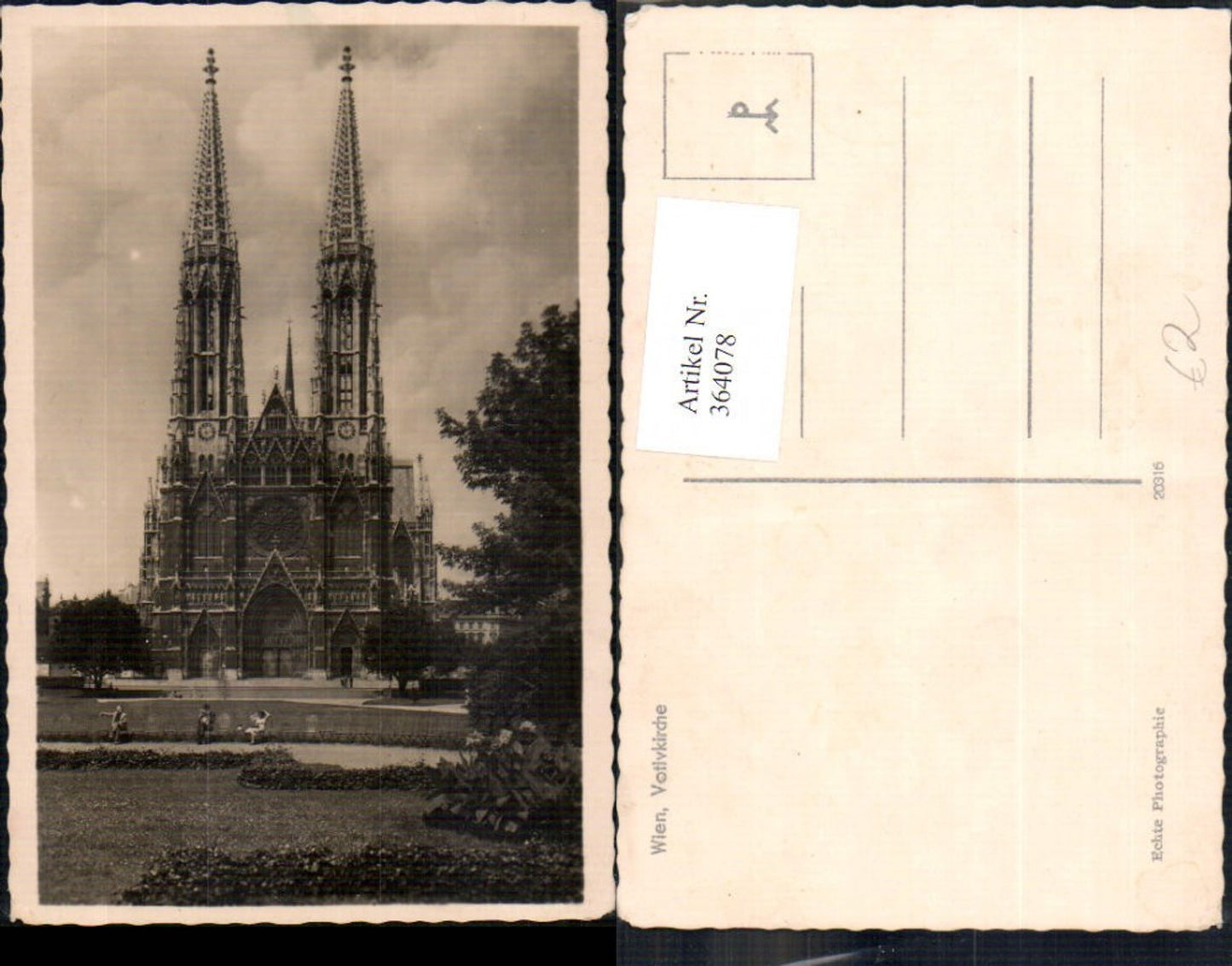 364078,Foto Ak Kirche Wien Votivkirche