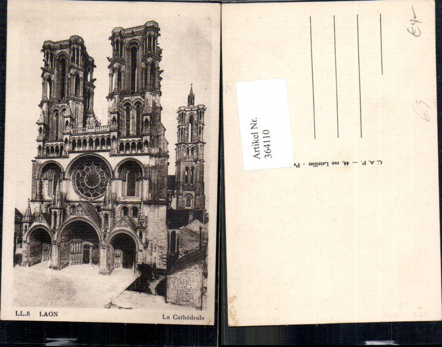 364110,Kirche Laon La Cathedrale