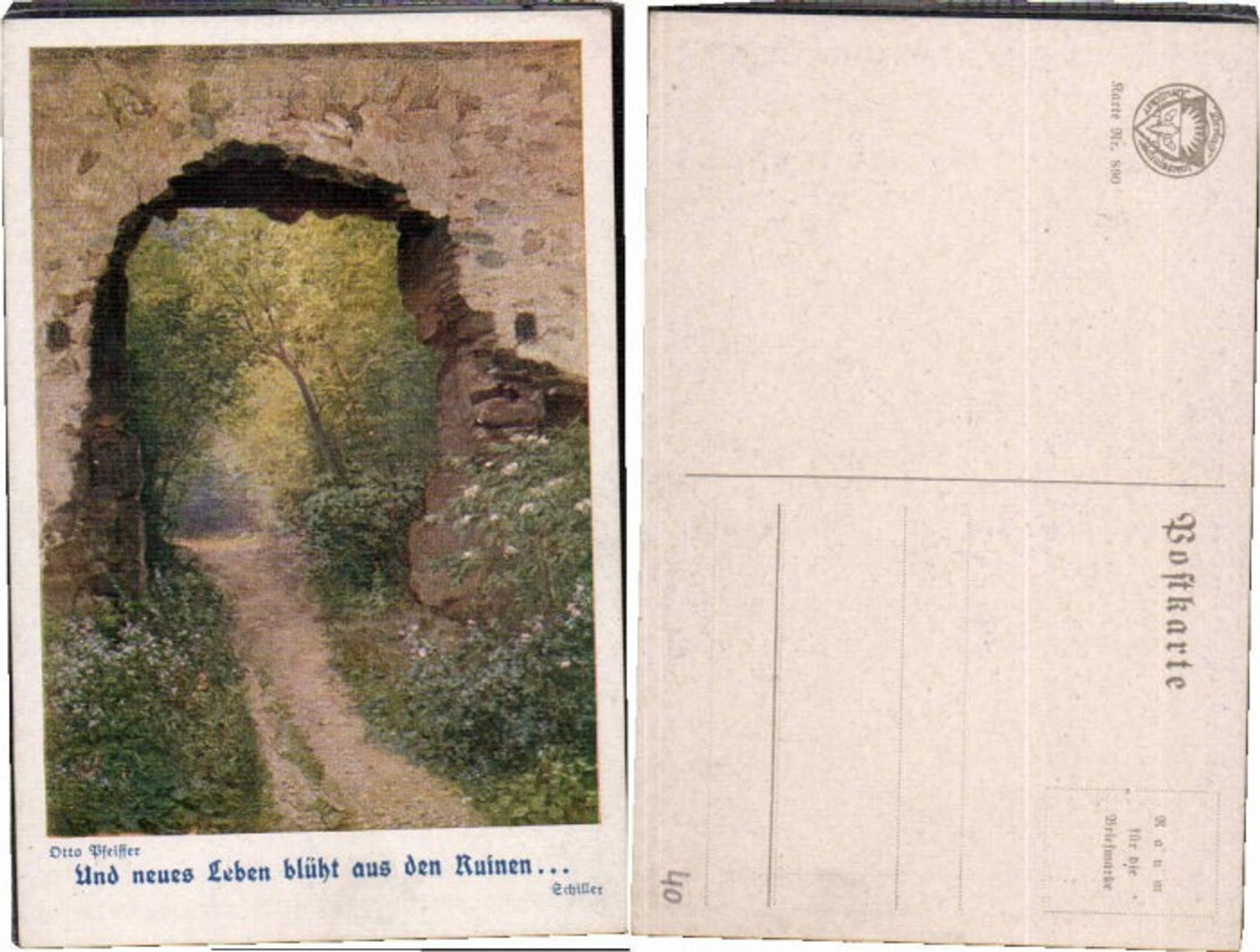 62967,Dt Schulverein 890 O. Pfeiffer Ruine Spruch
