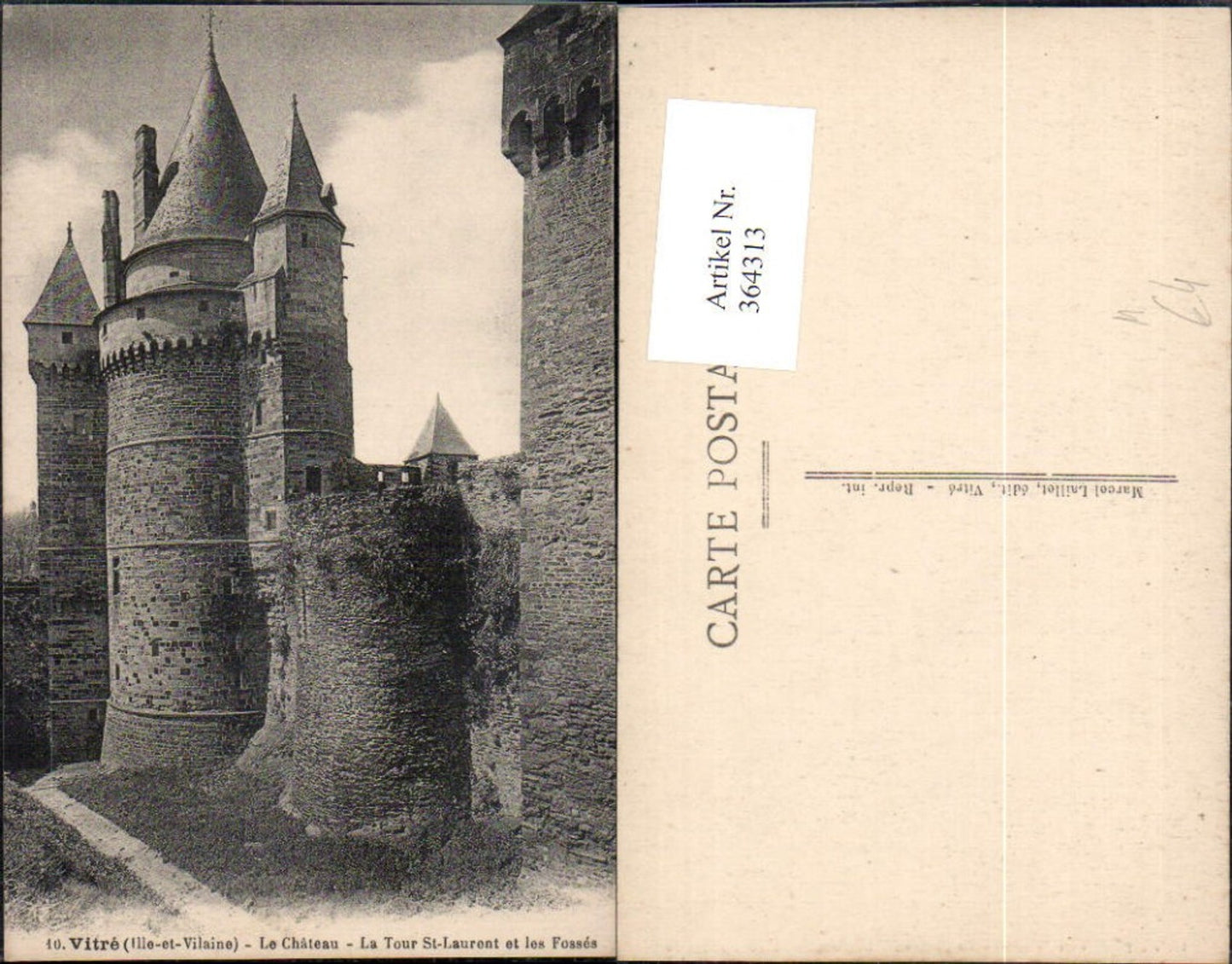 364313,Schloss Vitre Ille-et-Vilaine Le Chateau La Tour St-Laurent et les Fosses