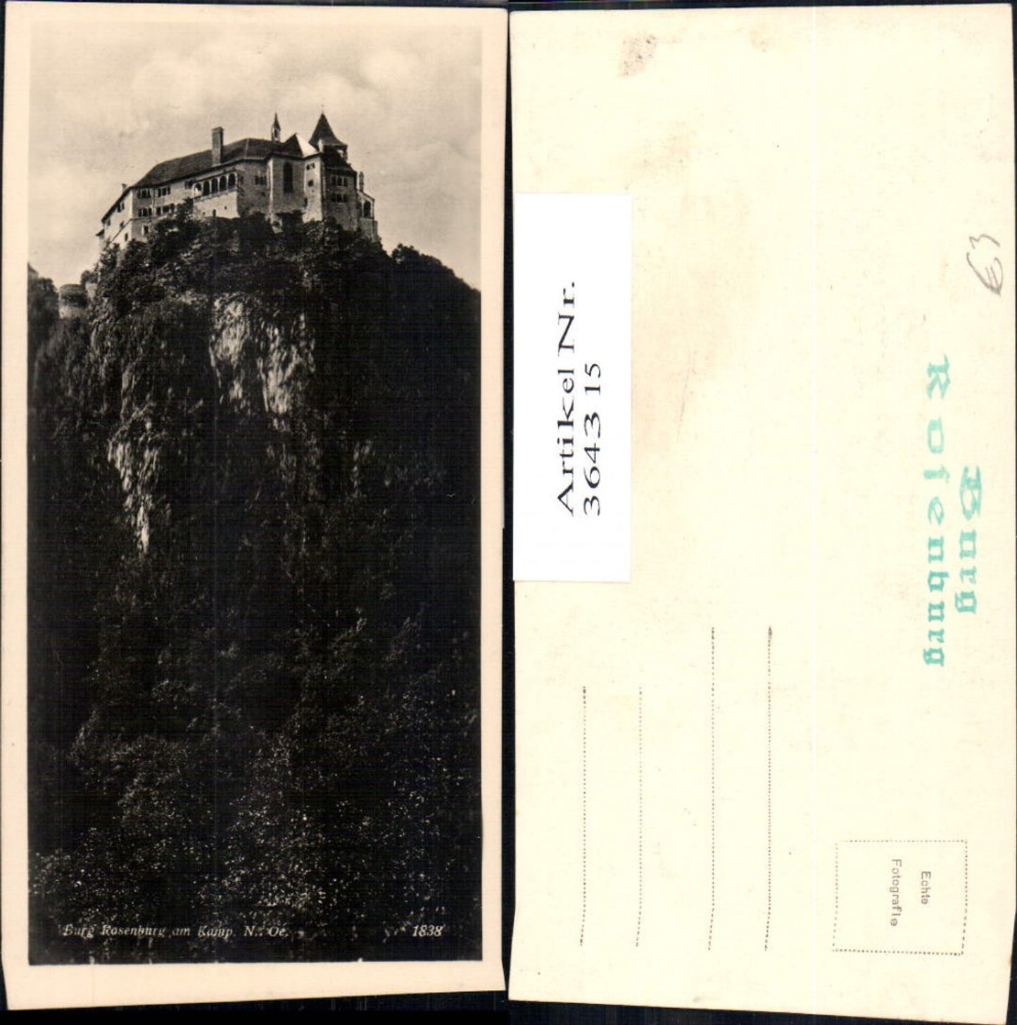 364315,Foto Ak Burg Rosenburg am Kamp Rosenburg-Mold