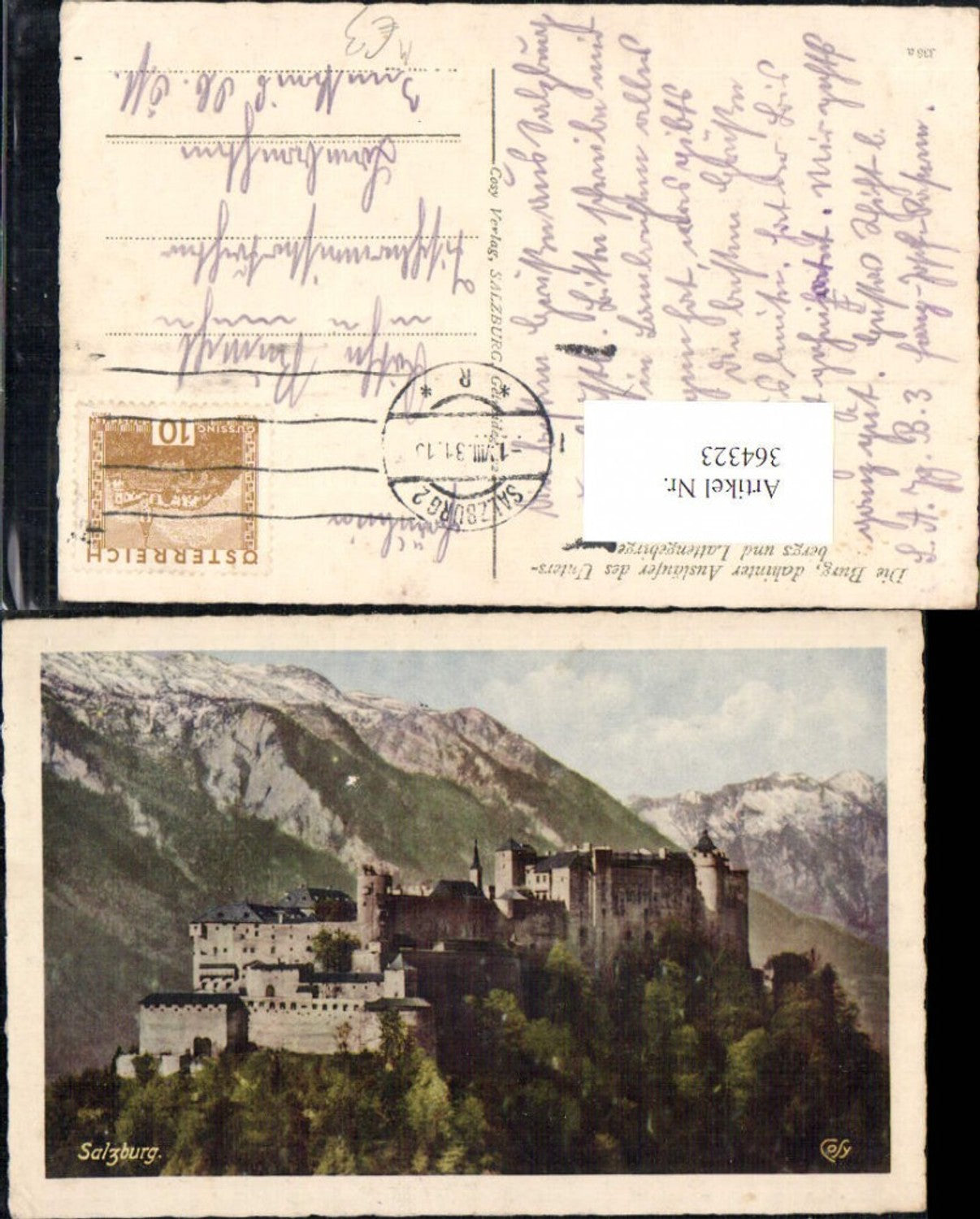 364323,Schloss Salzburg Festung Hohensalzburg m. Ausläufer Untersbergs u. Lattengebirge