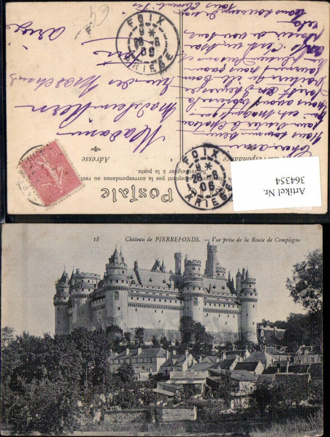 364354,Schloss Chateau de Pierrefonds Vue prise de la Route de Compiegne