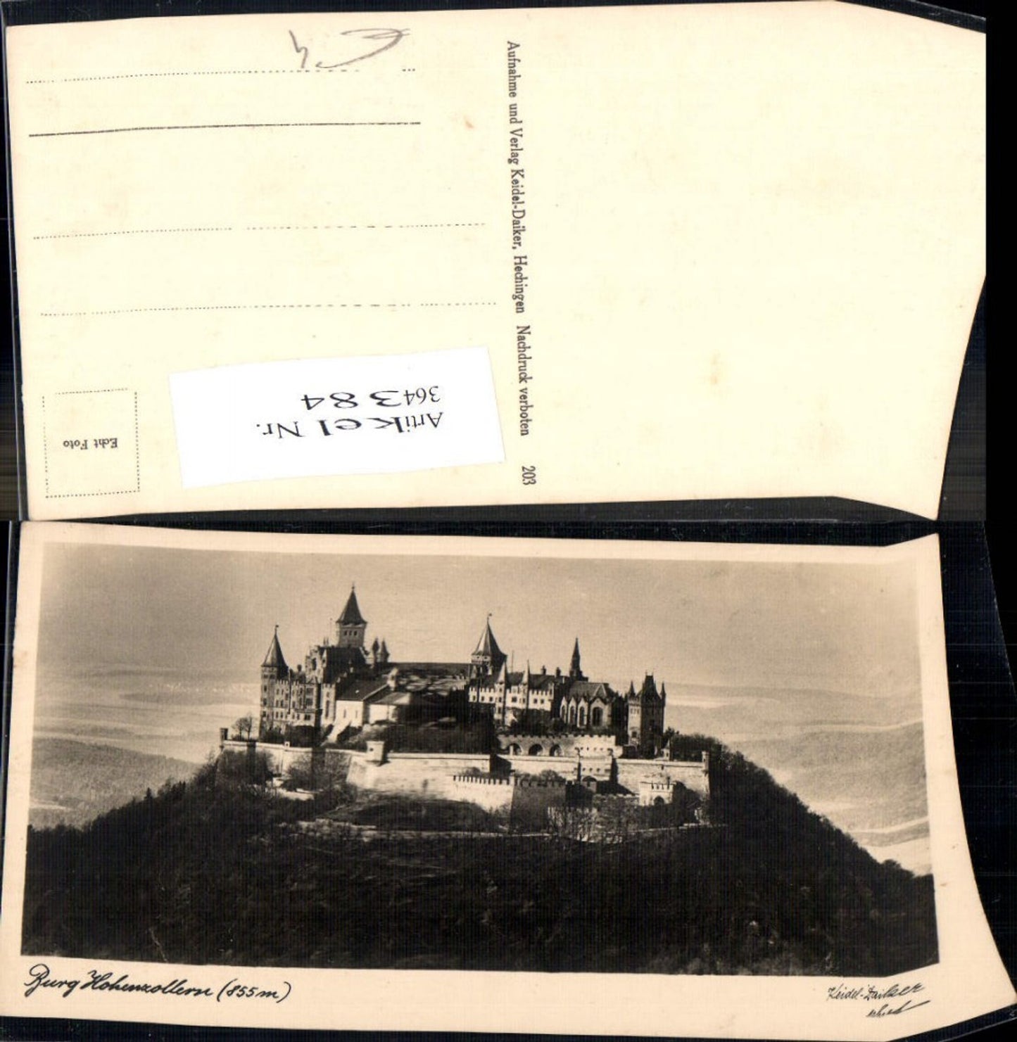 364384,Foto Ak Burg Hohenzollern