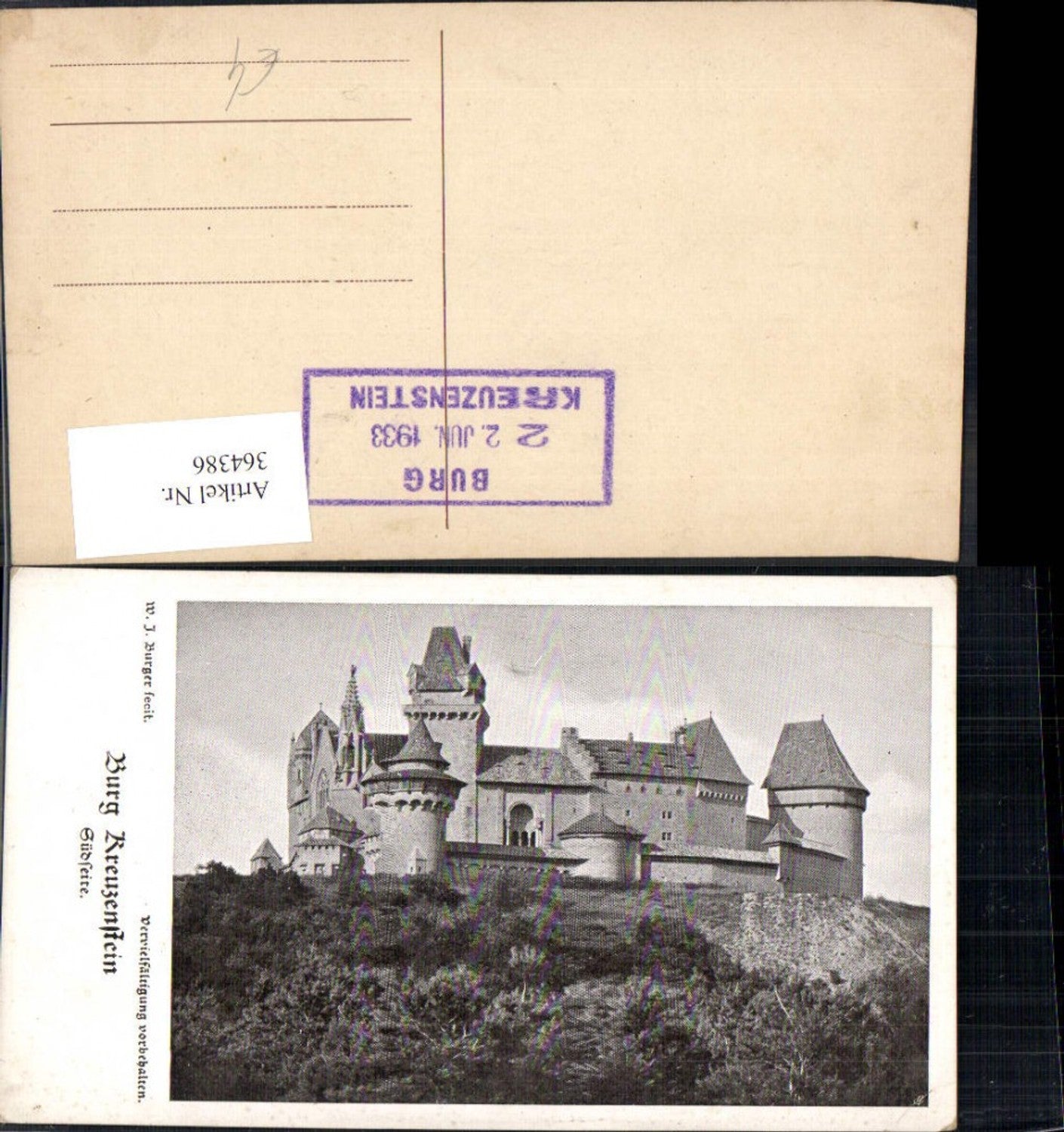 364386,Burg Kreuzenstein Leobendorf Südseite