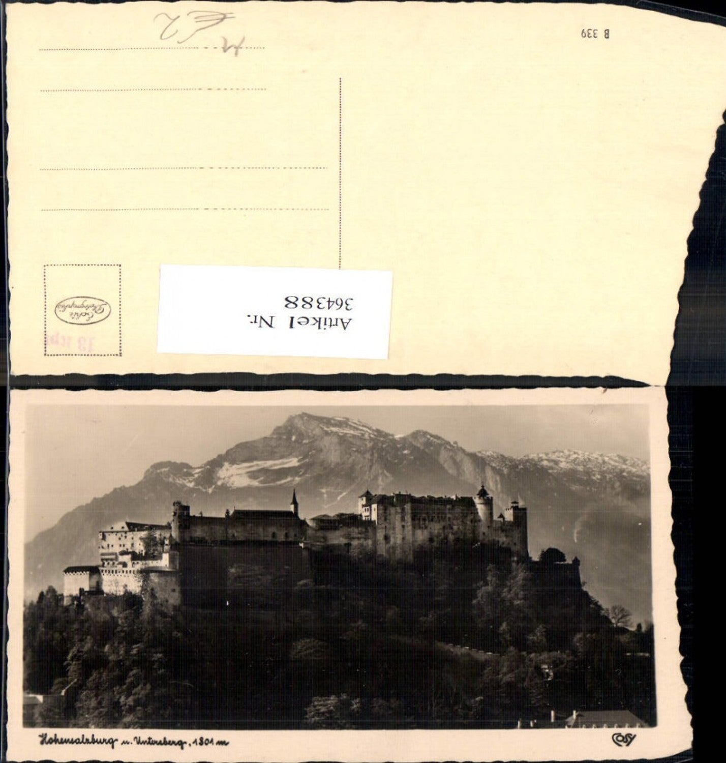 364388,Foto Ak Festung Hohensalzburg Salzburg m. Untersberg