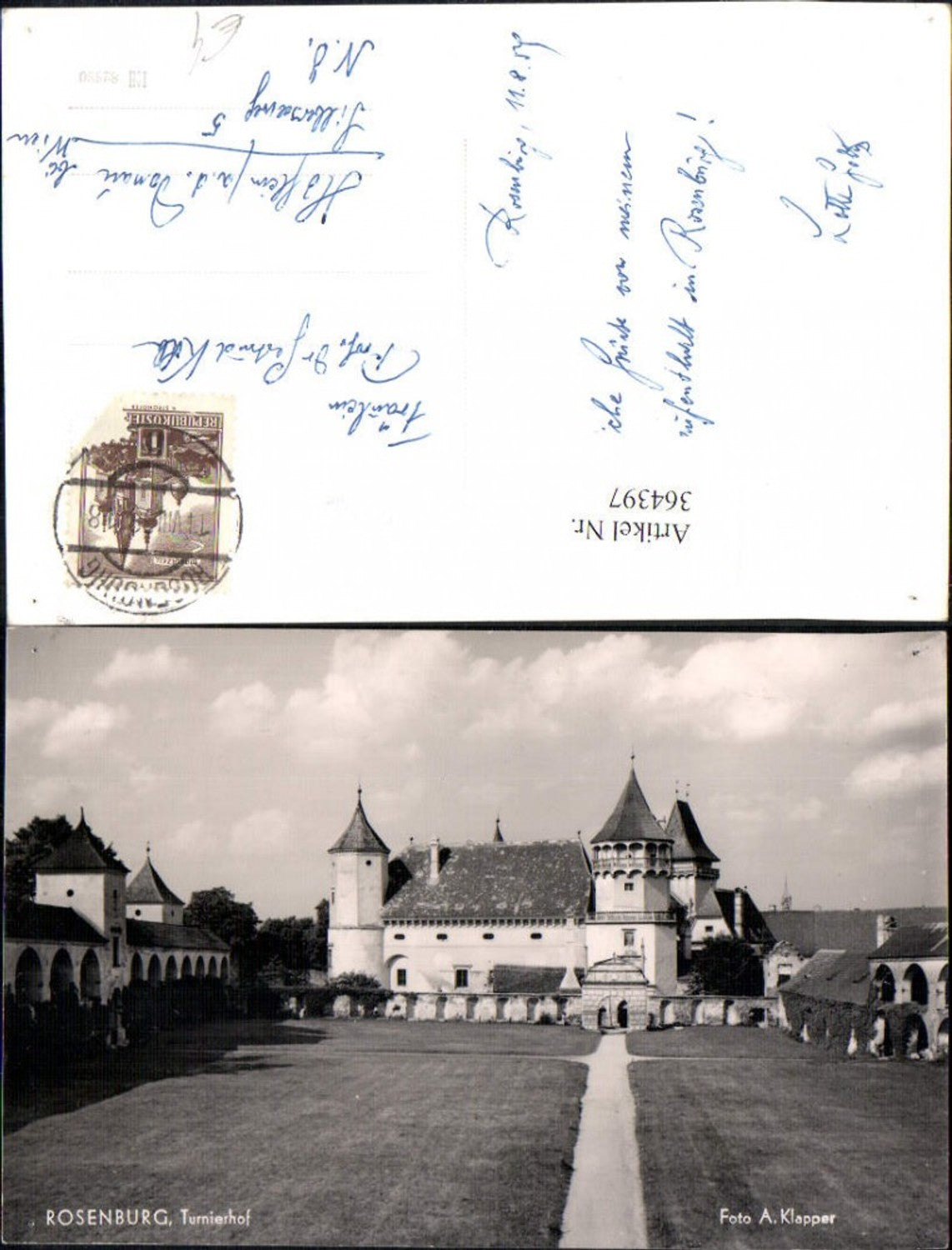 364397,Foto Ak Burg Rosenburg Turnierhof Rosenburg-Mold Kamptal