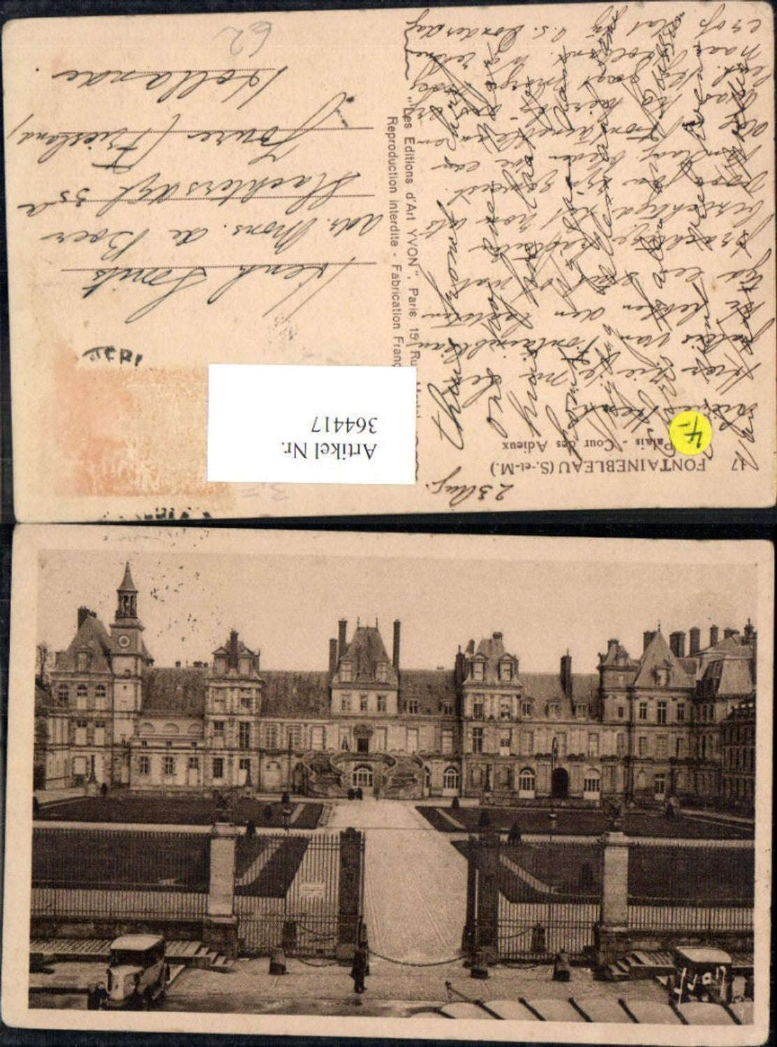 364417,Schloss Fontainebleau Palais Cour des Adieux